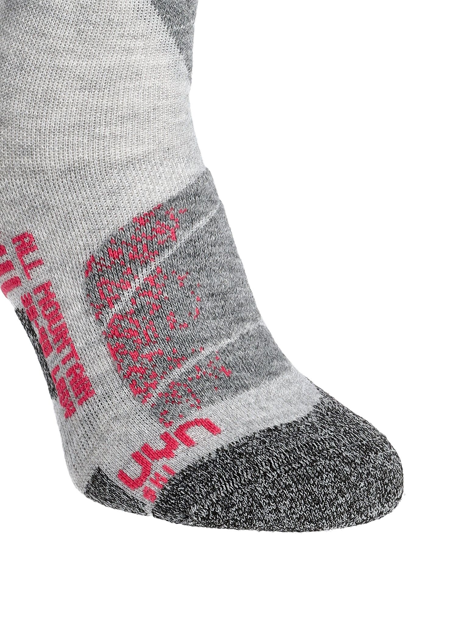 Ženske skijaške čarape UYN Ski All Mountain - light grey melange/coral