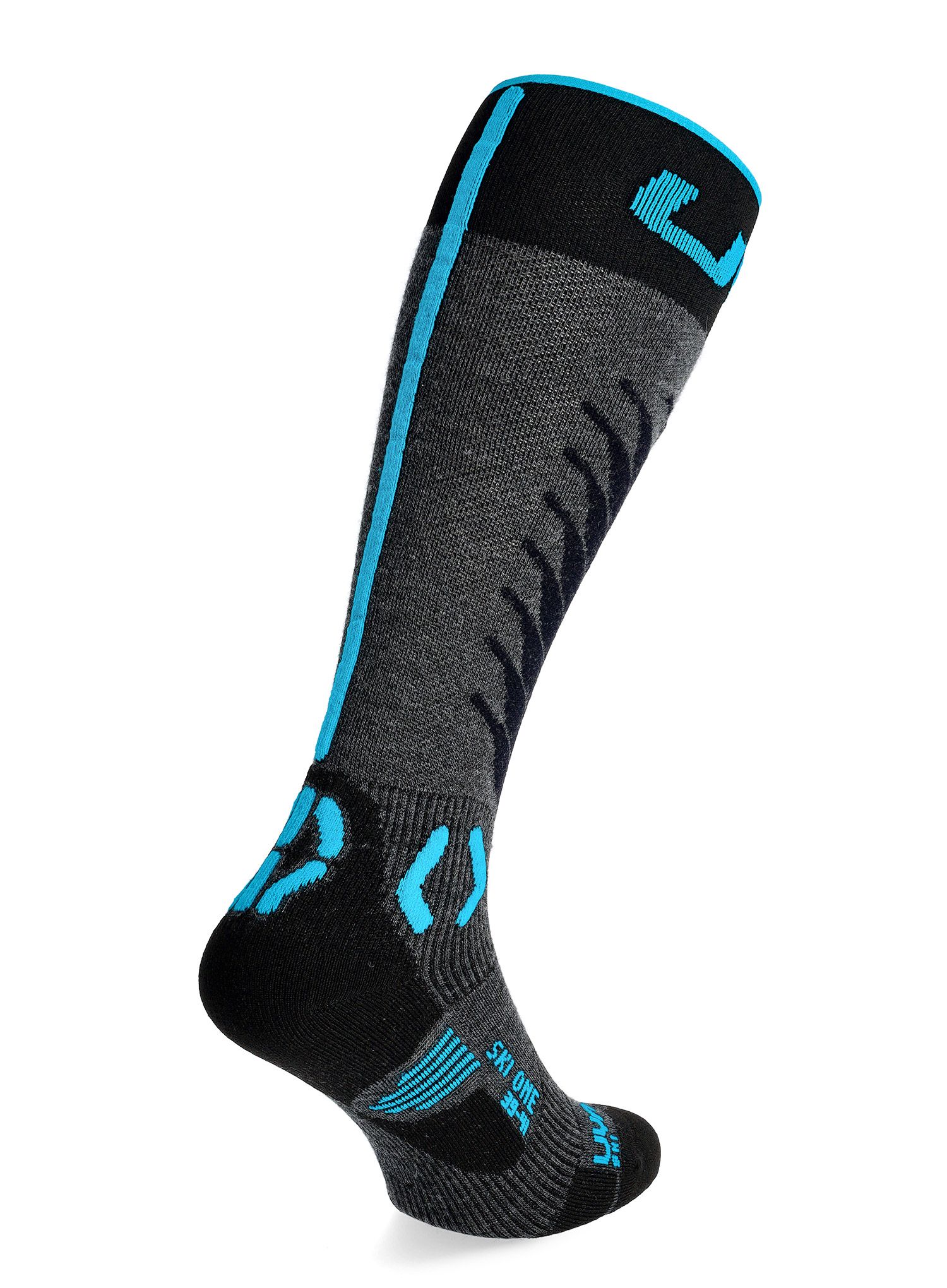 Čarape UYN Man Ski One Merino Socks - anthracite/turquise