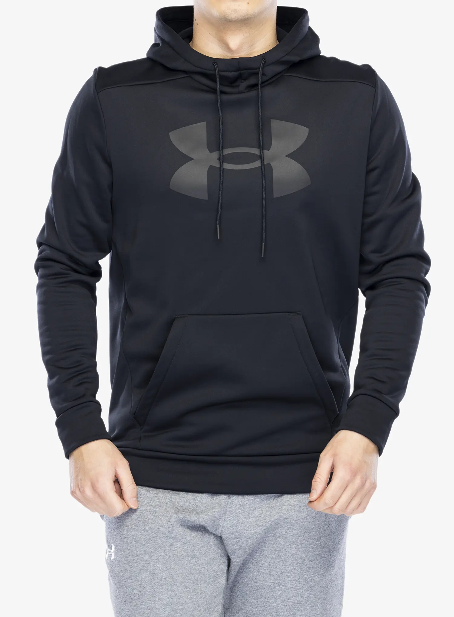 Majica s kapuljačom Under Armour Armour Fleece Big Logo Hoodie - black/black