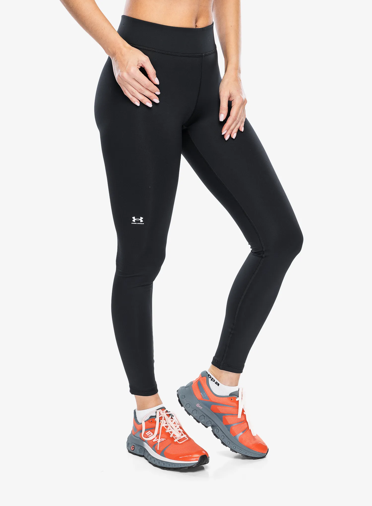 Ženske tajice za trening Under Armour ColdGear Authentics Leggings - black/white