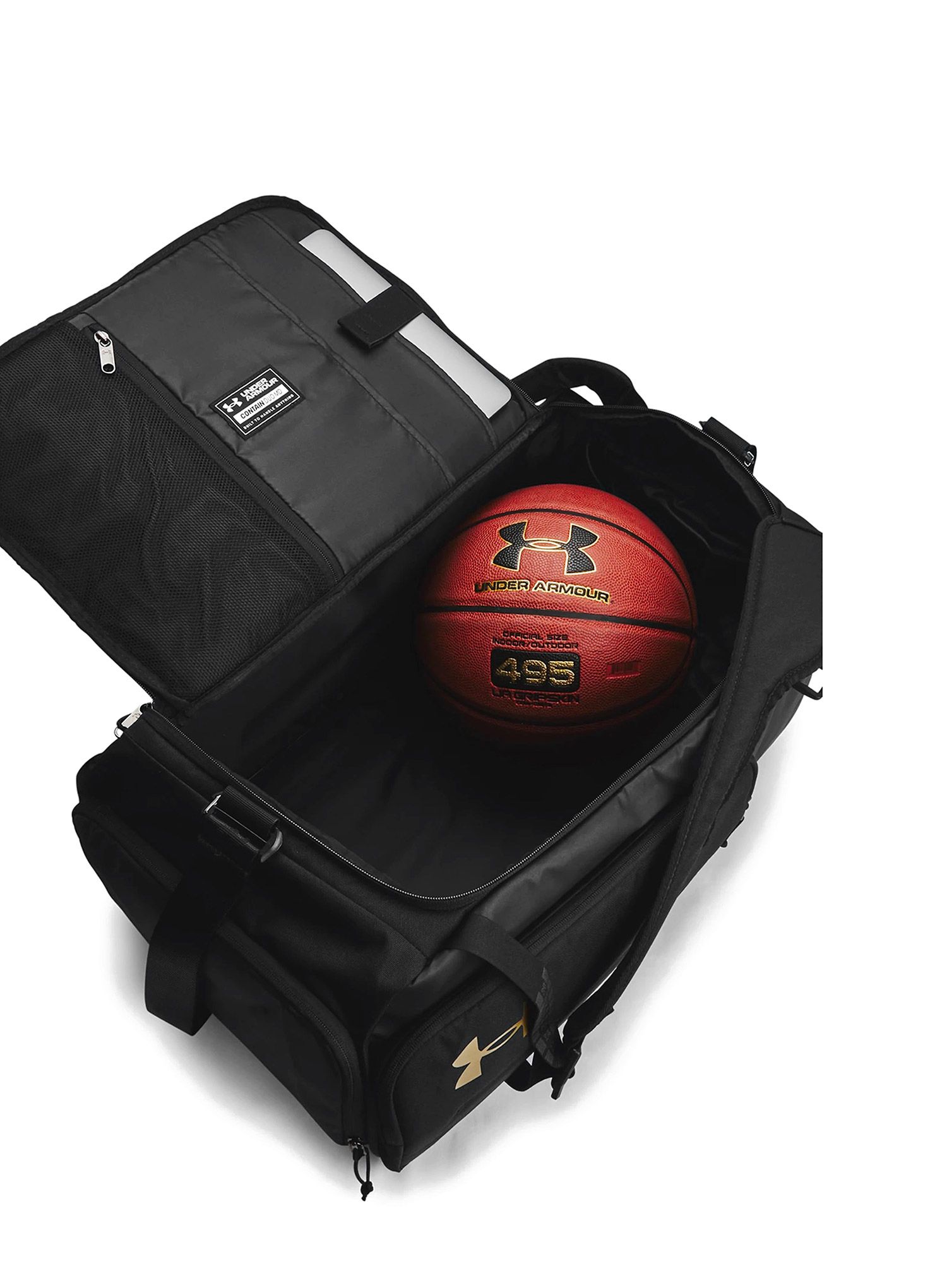 Torba Under Armour Contain Duo Medium BP Duffle - black/metallic gold