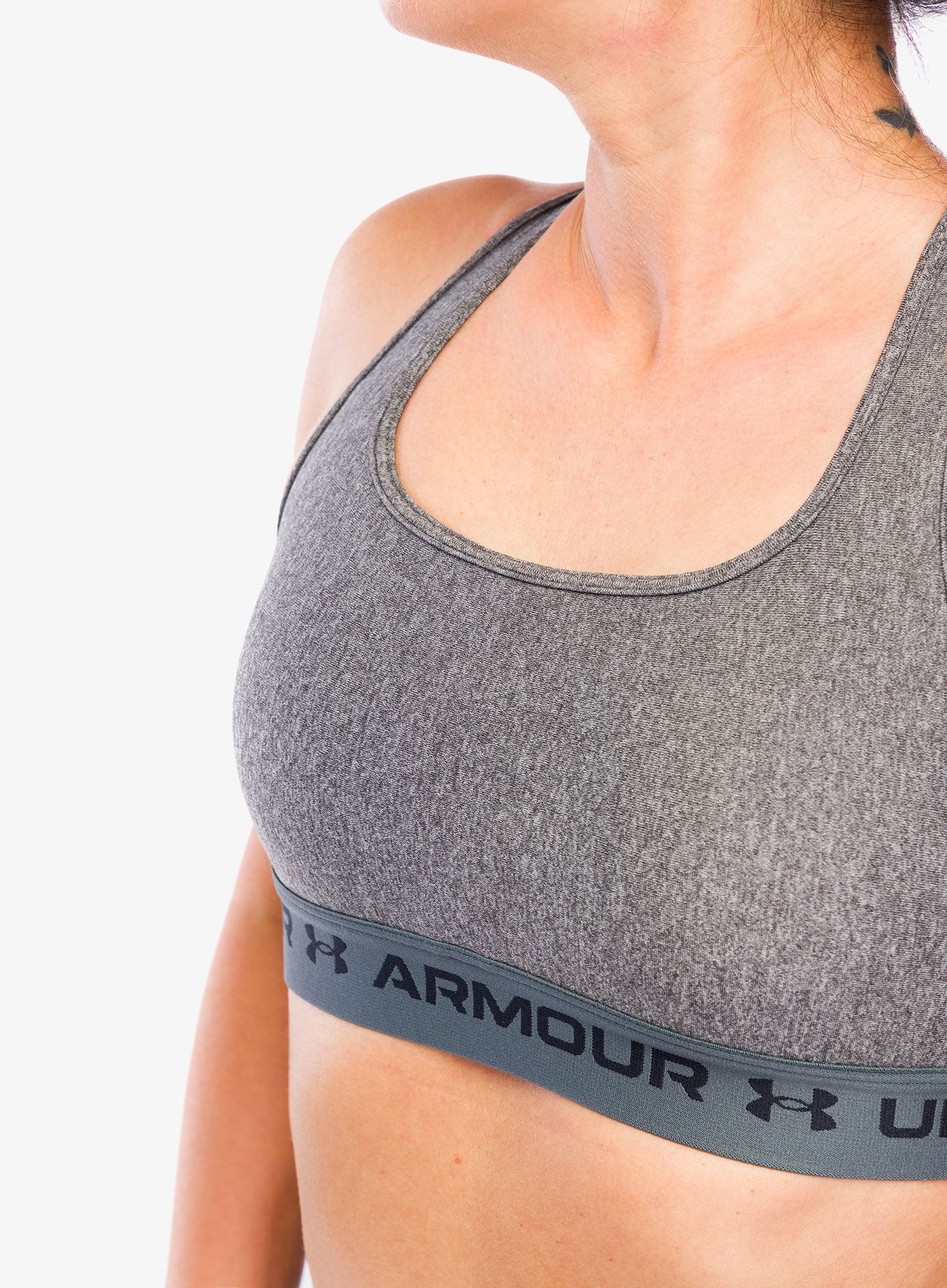 Sportski grudnjak Under Armour Crossback Mid Heather Bra - charcoal lt/pitch gray