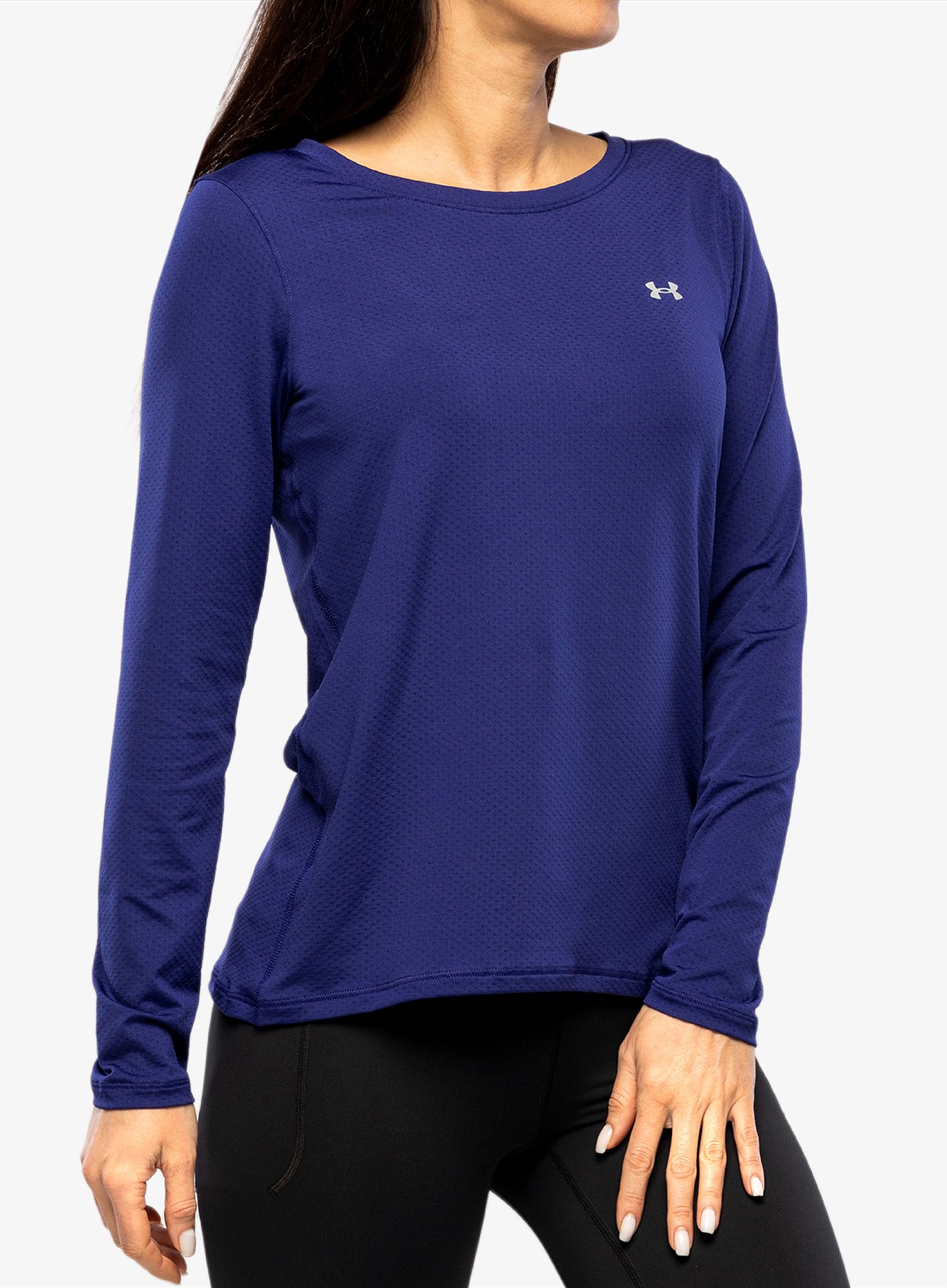 Ženska dukserica Under Armour HeatGear Armour Long Sleeve - sonar blue/metallic silver