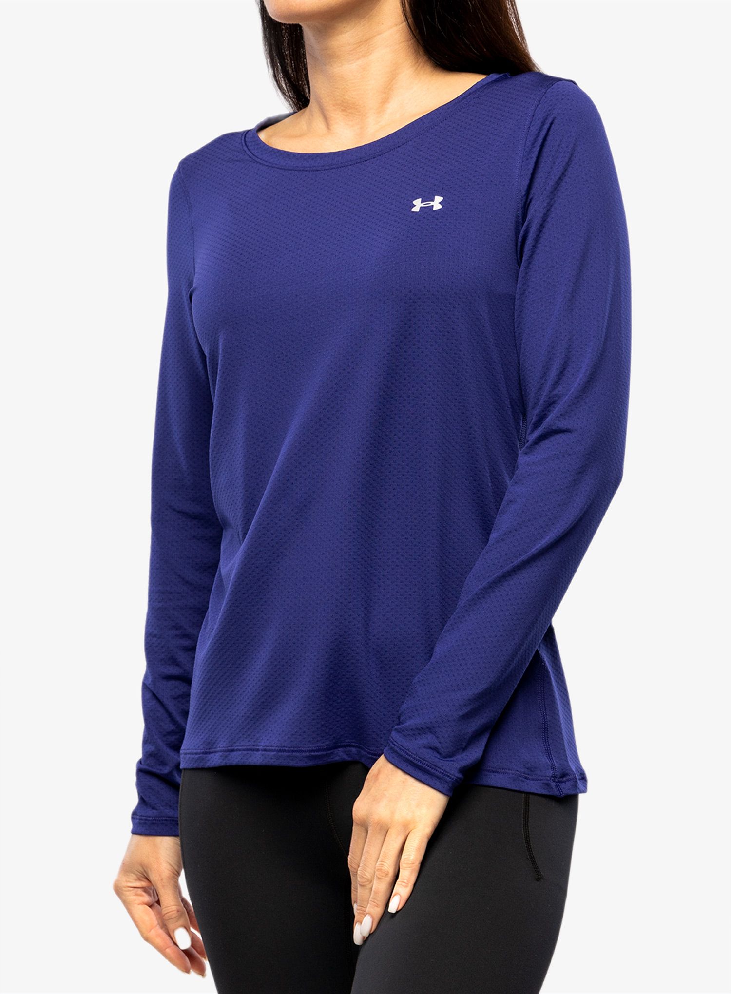 Ženska dukserica Under Armour HeatGear Armour Long Sleeve - sonar blue/metallic silver