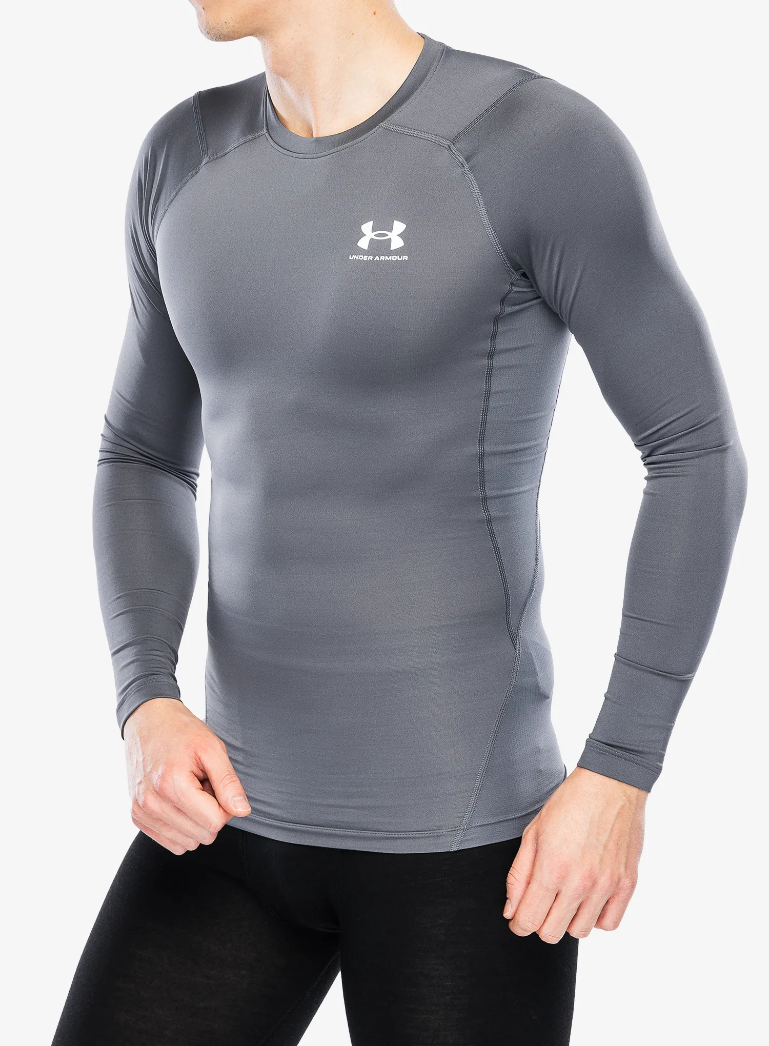 Dukserica Under Armour HeatGear Long Sleeve - castlerock/white