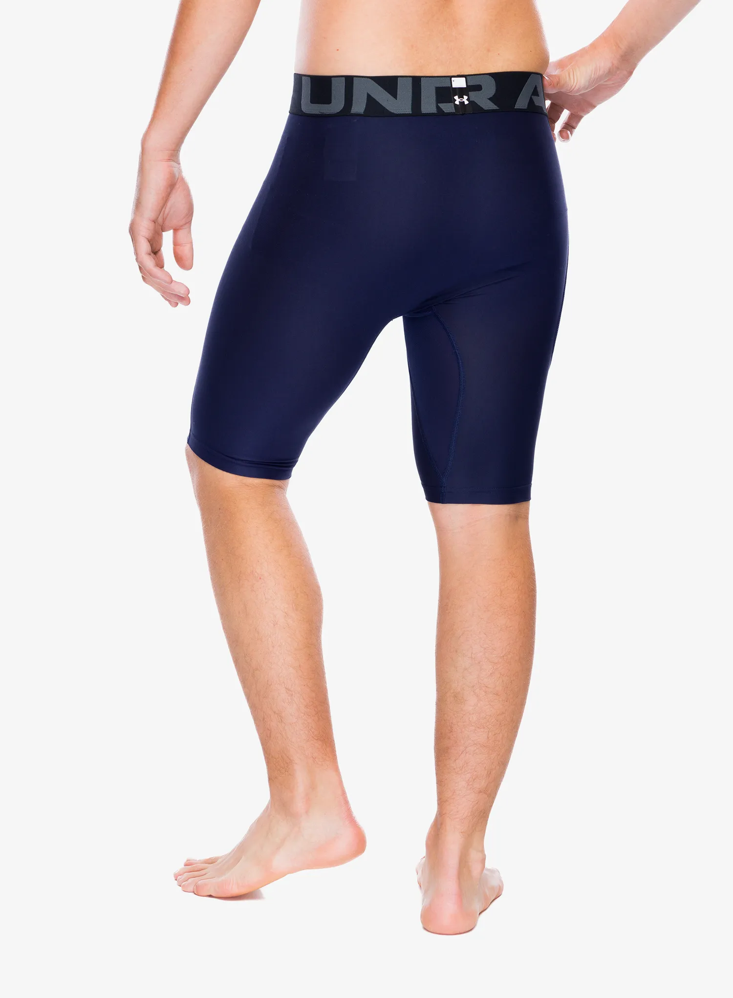 Kratke hlače za trening Under Armour HeatGear Pocket Long Shorts - midnight navy/white