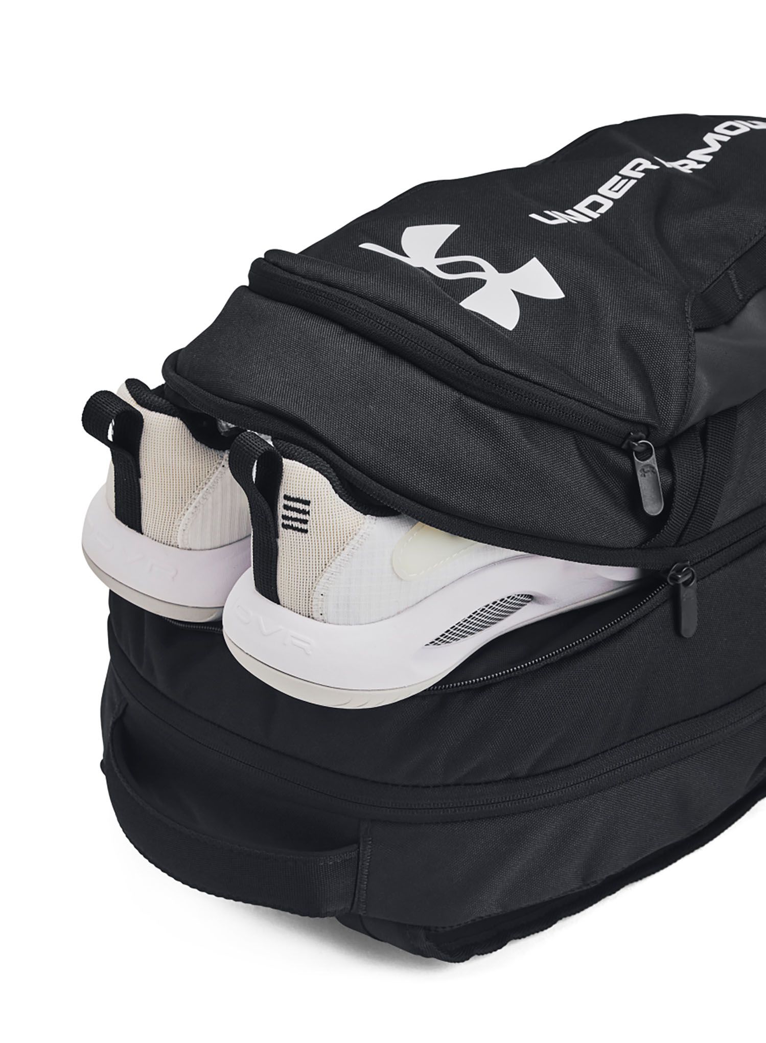 Ruksak za laptop Under Armour Hustle 6.0 Backpack - black/black/white