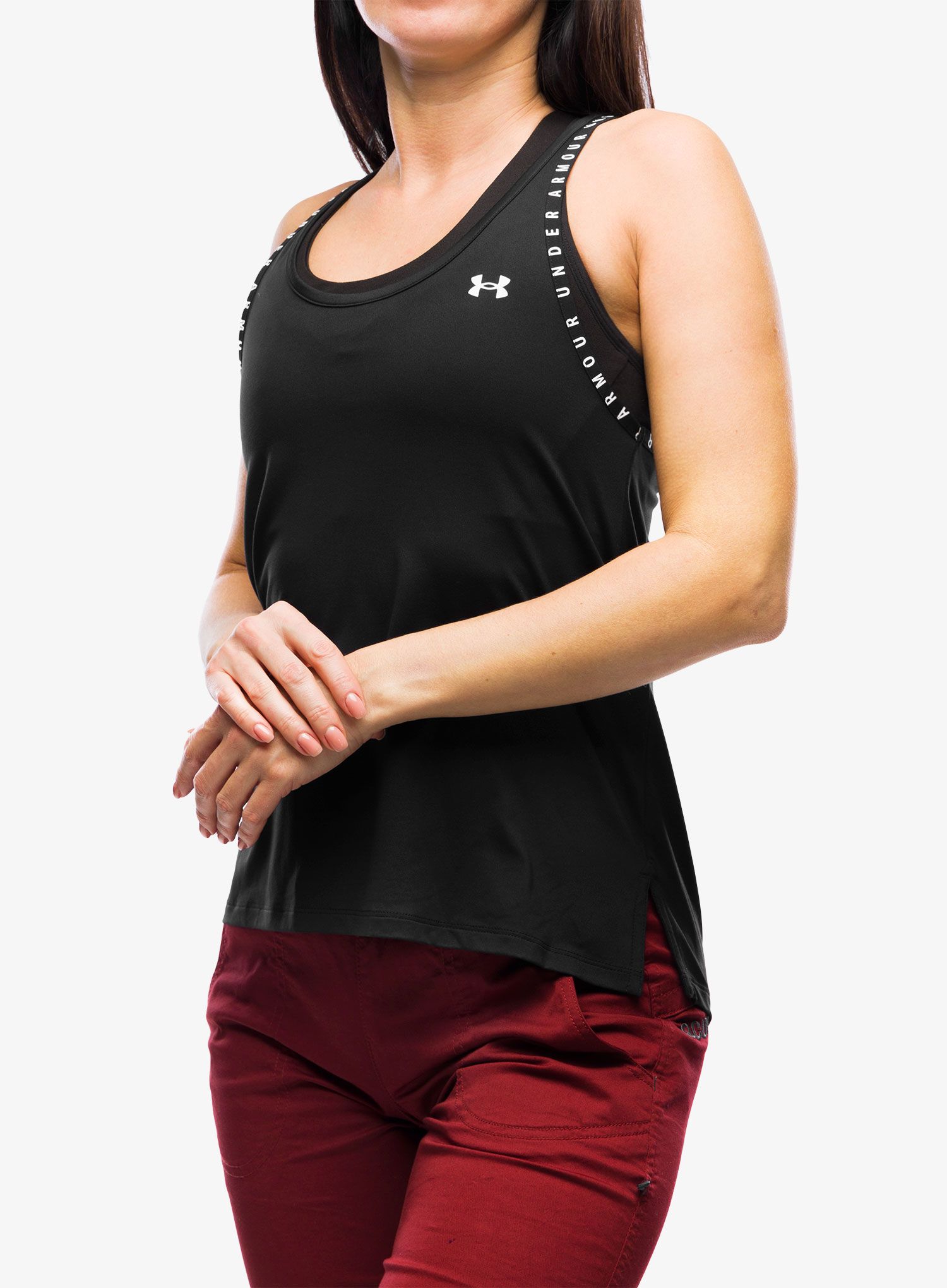 Ženska majica Under Armour Knockout Tank - black/black/white