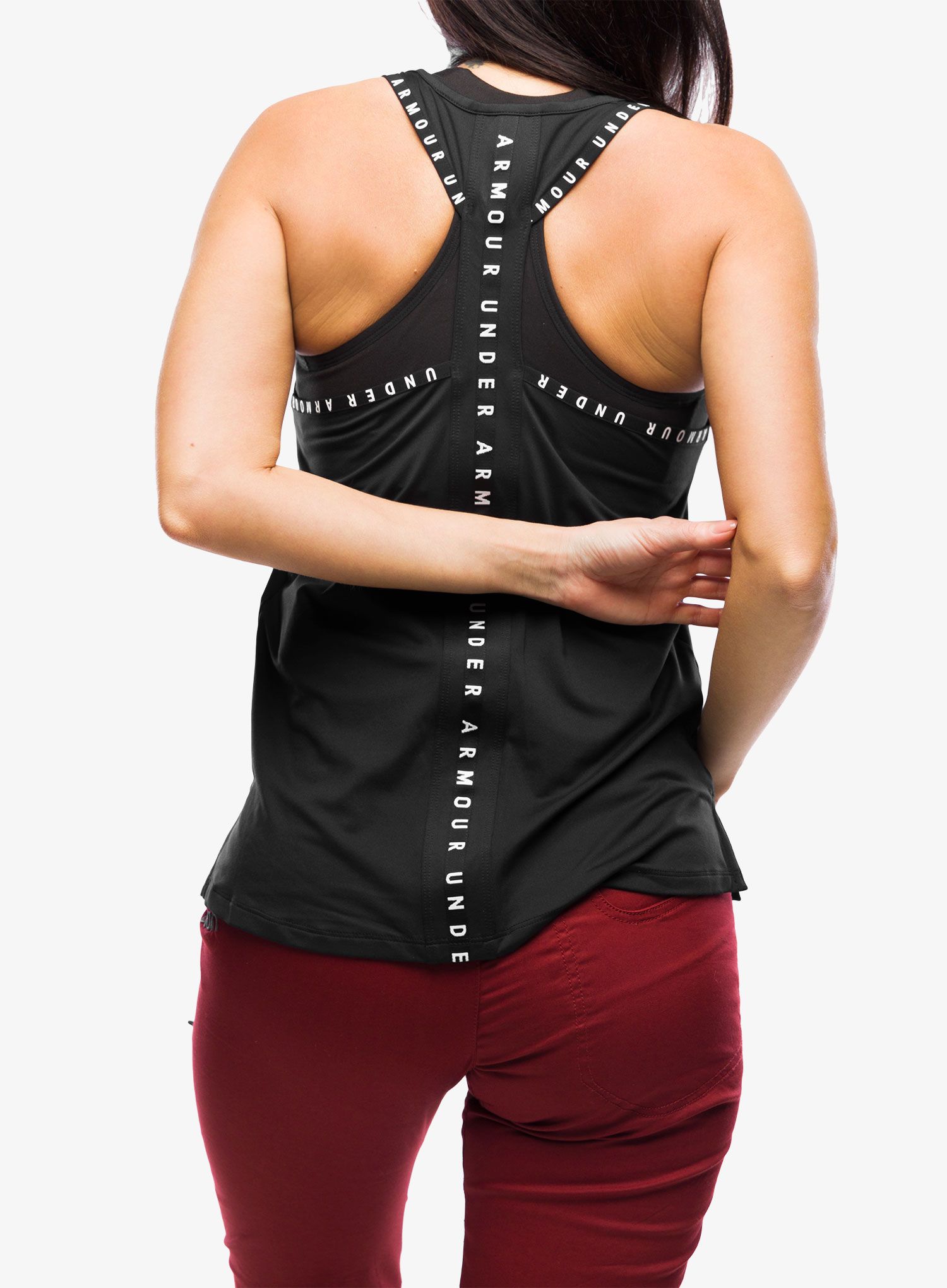 Ženska majica Under Armour Knockout Tank - black/black/white
