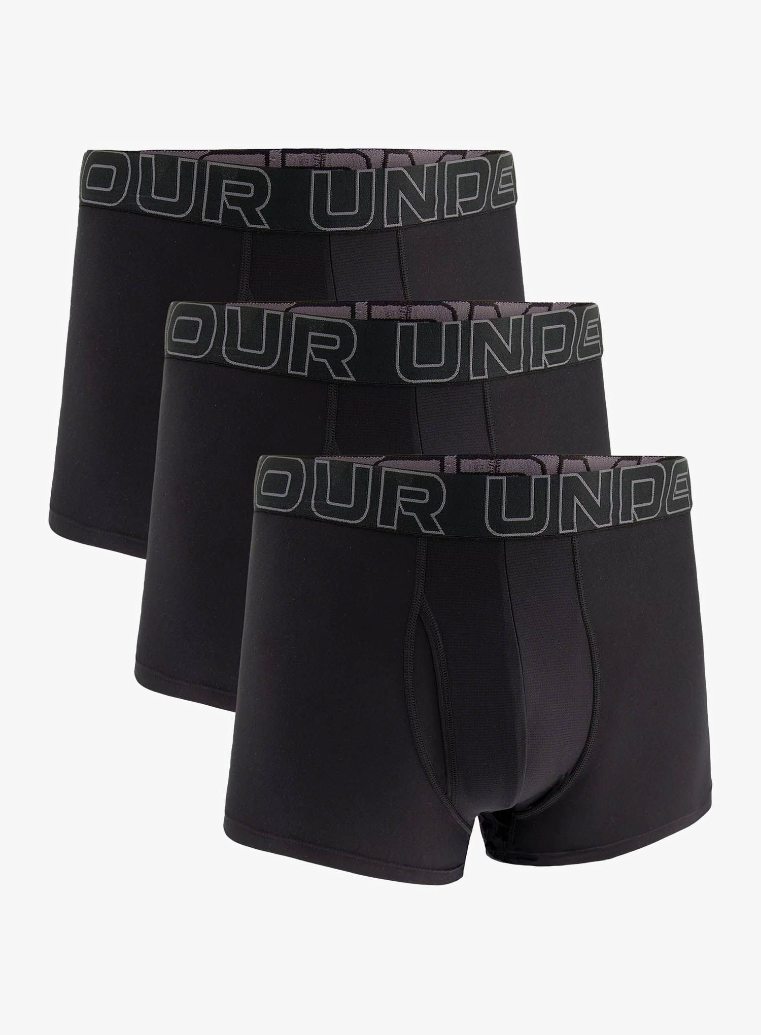 Termoaktivne bokserice Under Armour Performance Tech 3 in 3-Pack Boxerjock - black/black/castlerock