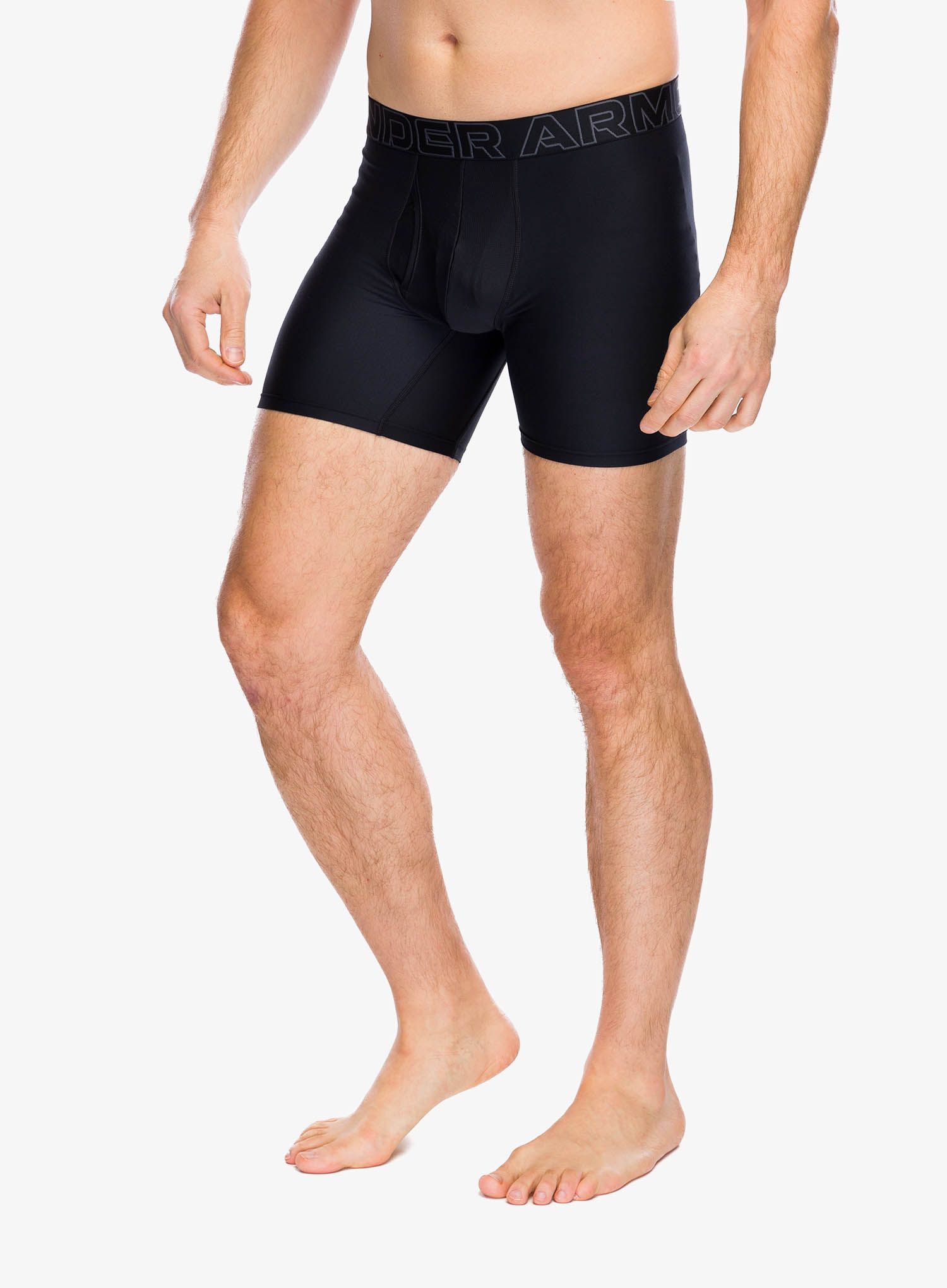 Termoaktivne bokserice Under Armour Performance Tech 6 in 3-Pack Boxerjock - black/black/castlerock