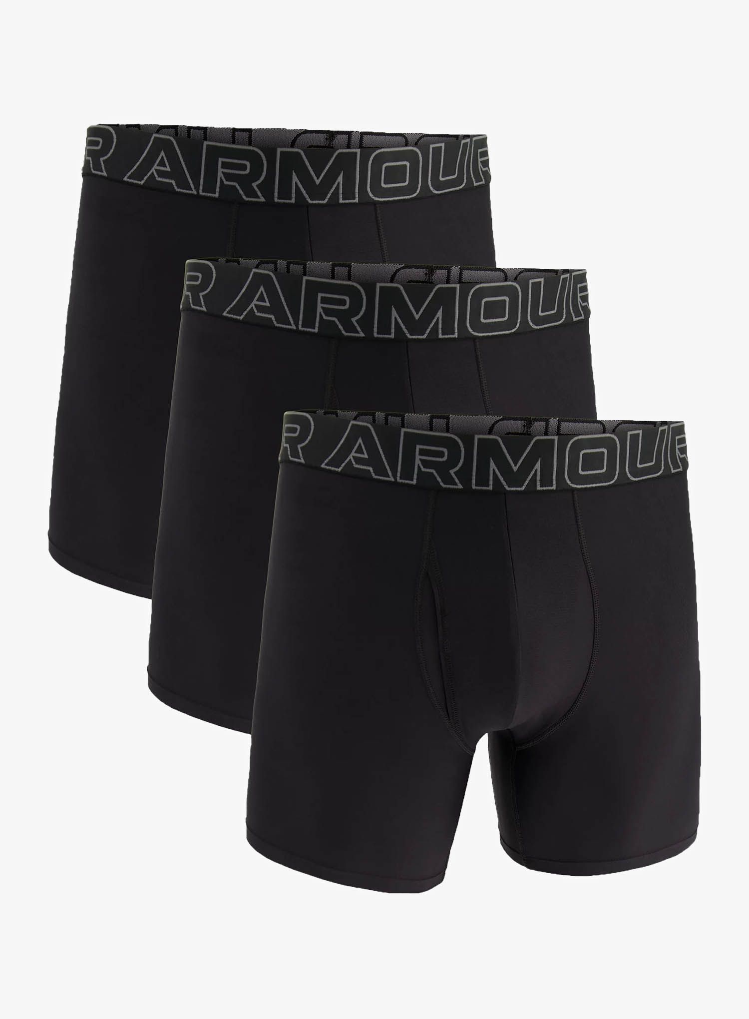Termoaktivne bokserice Under Armour Performance Tech 6 in 3-Pack Boxerjock - black/black/castlerock