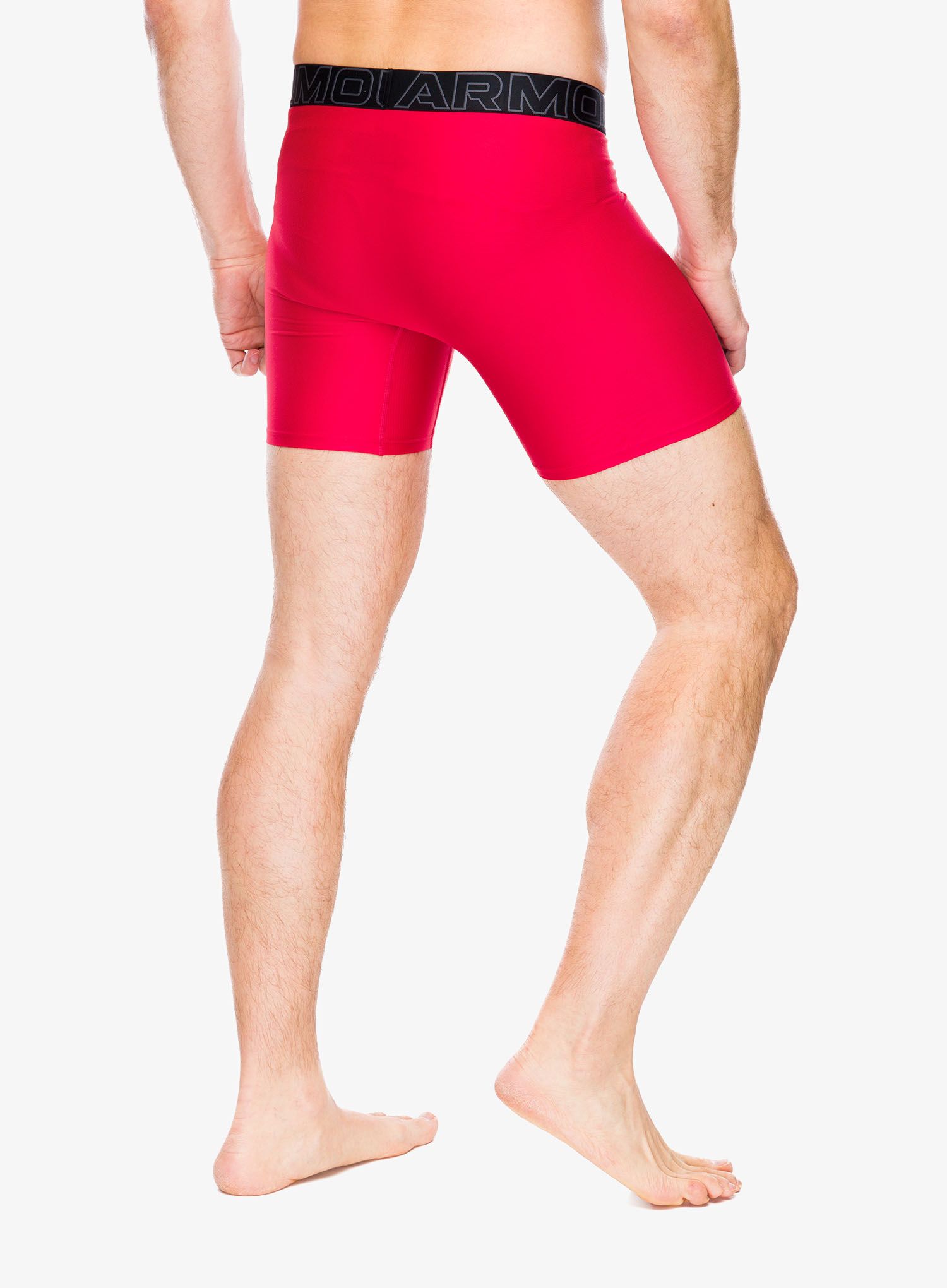 Termoaktivne bokserice Under Armour Performance Tech 6 in 3-Pack Boxerjock - red/castlerock full heather