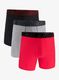 Termoaktivne bokserice Under Armour Performance Tech 6 in 3-Pack Boxerjock - red/castlerock full heather