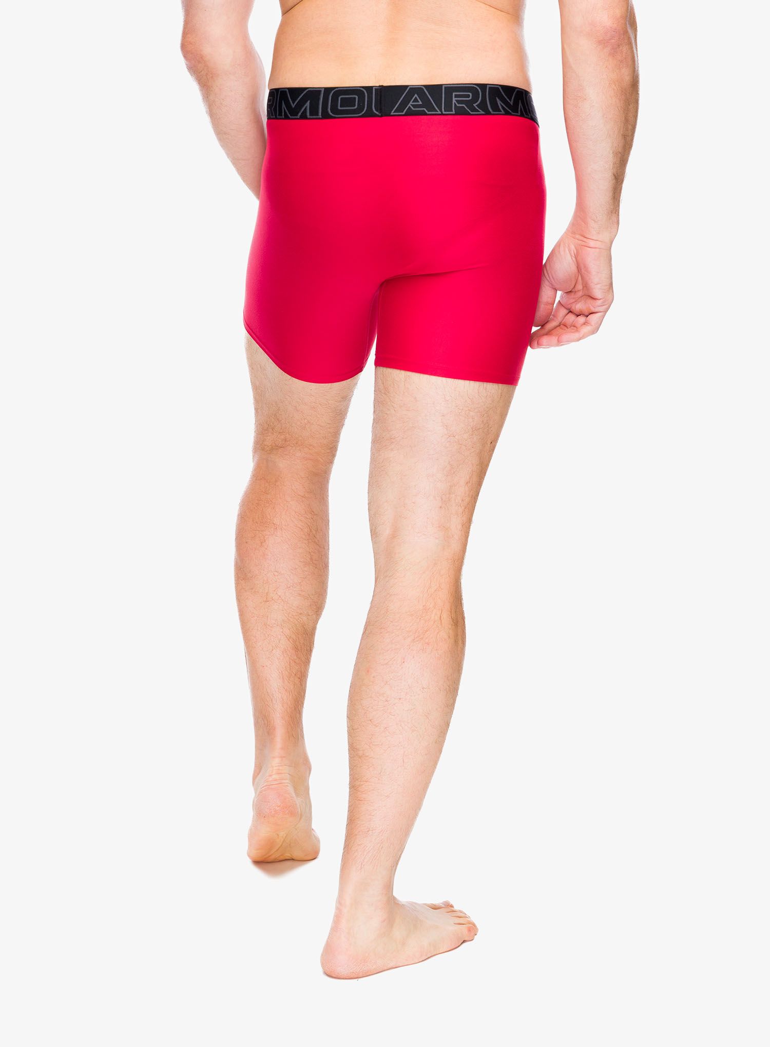 Termoaktivne bokserice Under Armour Performance Tech 6 in 3-Pack Boxerjock - red/castlerock full heather