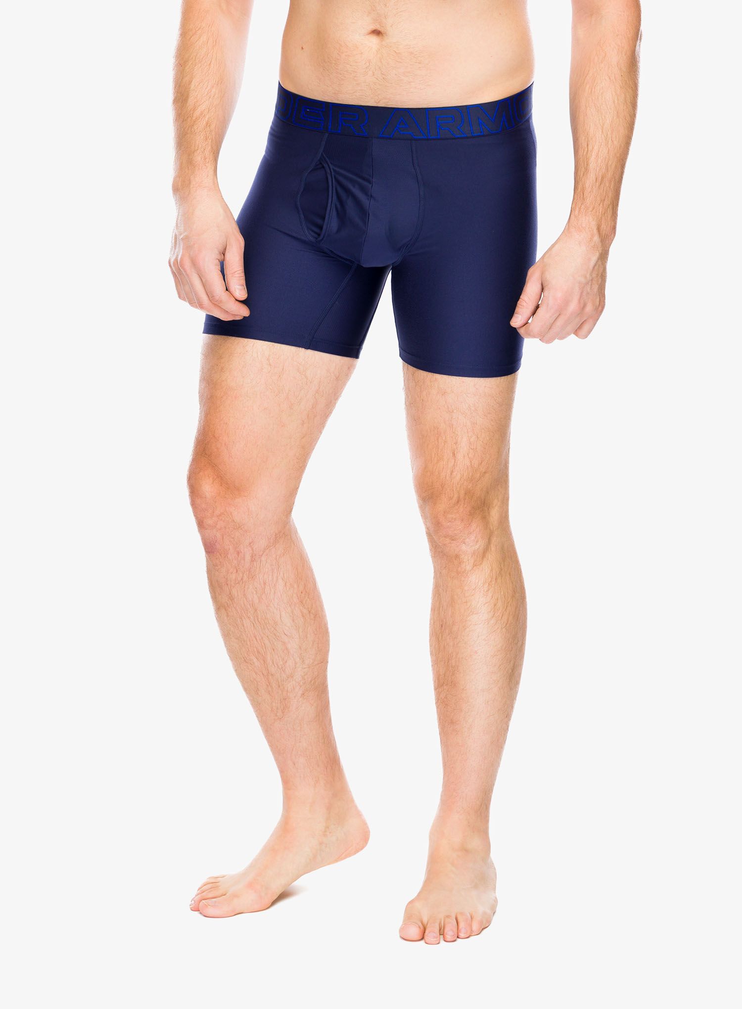 Termoaktivne bokserice Under Armour Performance Tech 6 in 3-Pack Boxerjock - royal/steel full heather