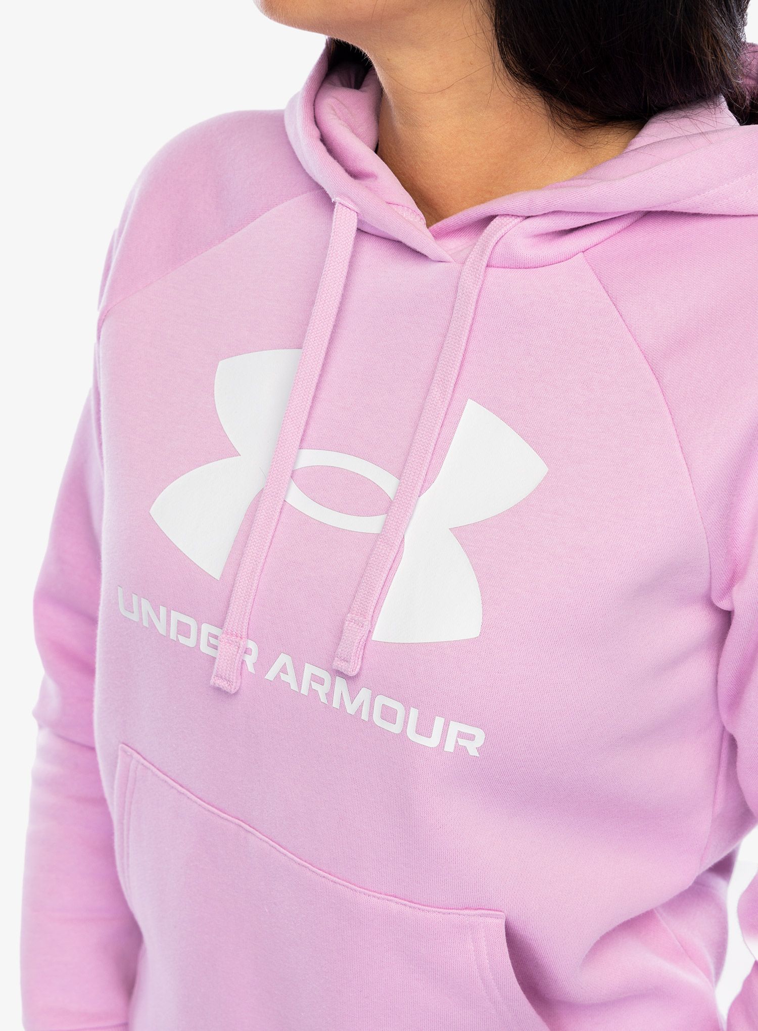 Ženska dukserica Under Armour Rival Fleece Big Logo Hoody - stellar pink/white