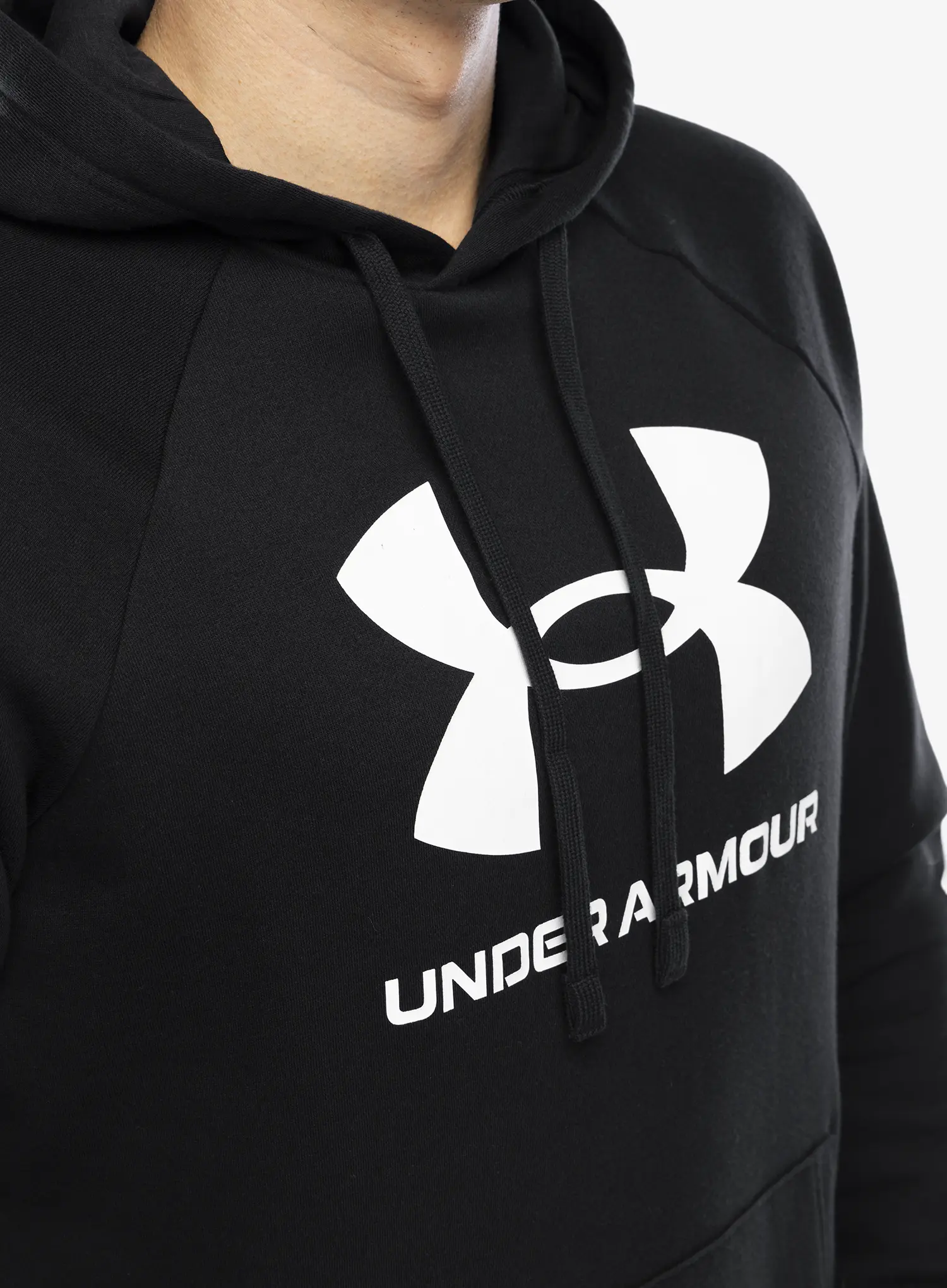 Majica s kapuljačom Under Armour Rival Fleece Logo Hoodie - black/white