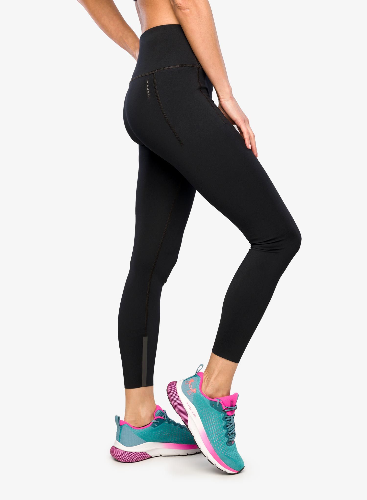 Ženske tajice Under Armour Rush SmartForm Ankle Leggings - black/iridescent