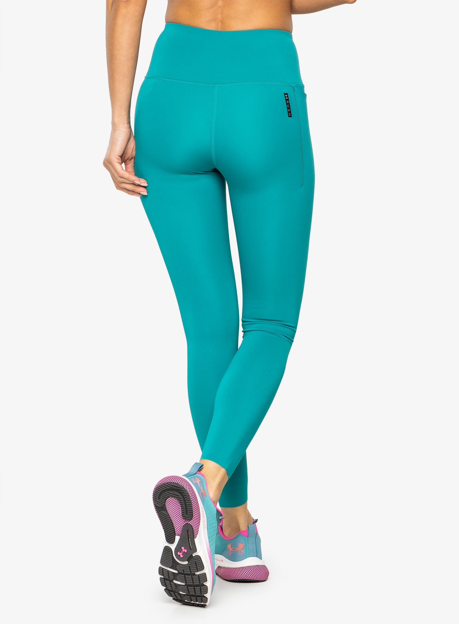 Ženske tajice Under Armour Rush SmartForm Ankle Leggings - coastal teal/iridescent