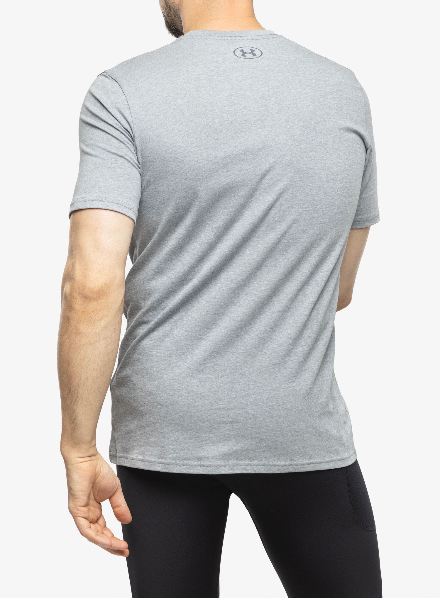 Majica za trening Under Armour Sportstyle Logo Short Sleeve - steel light heather/black