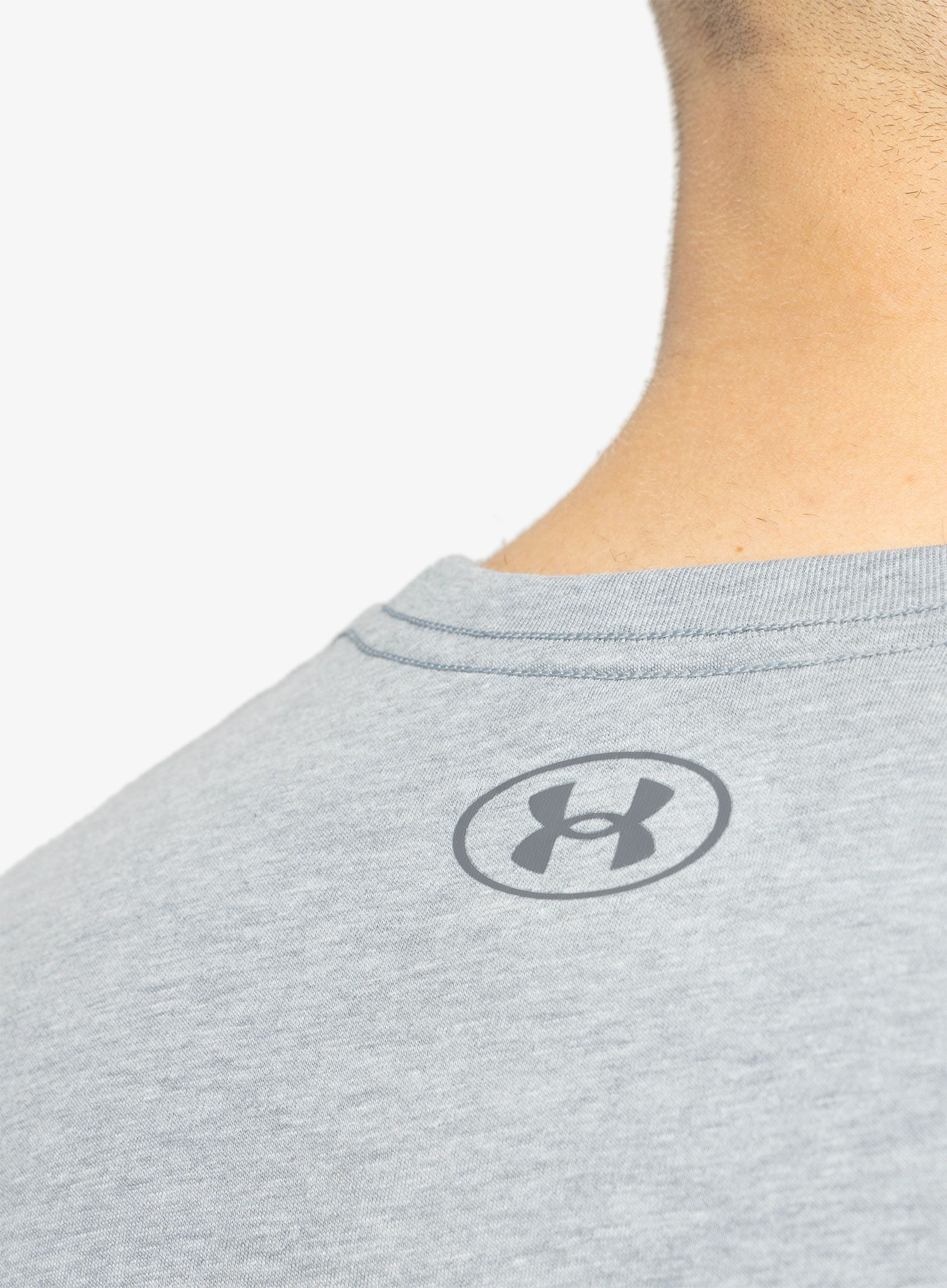 Majica za trening Under Armour Sportstyle Logo Short Sleeve - steel light heather/black