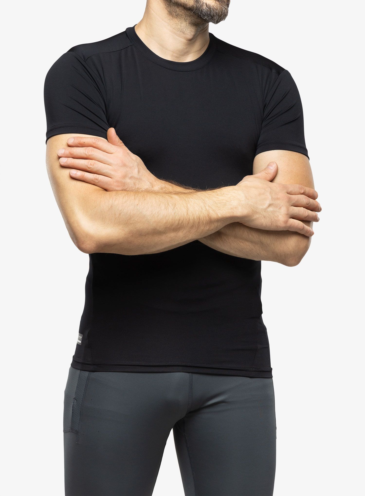 Taktička majica Under Armour Tactical HeatGear Compression Tee - black/clear