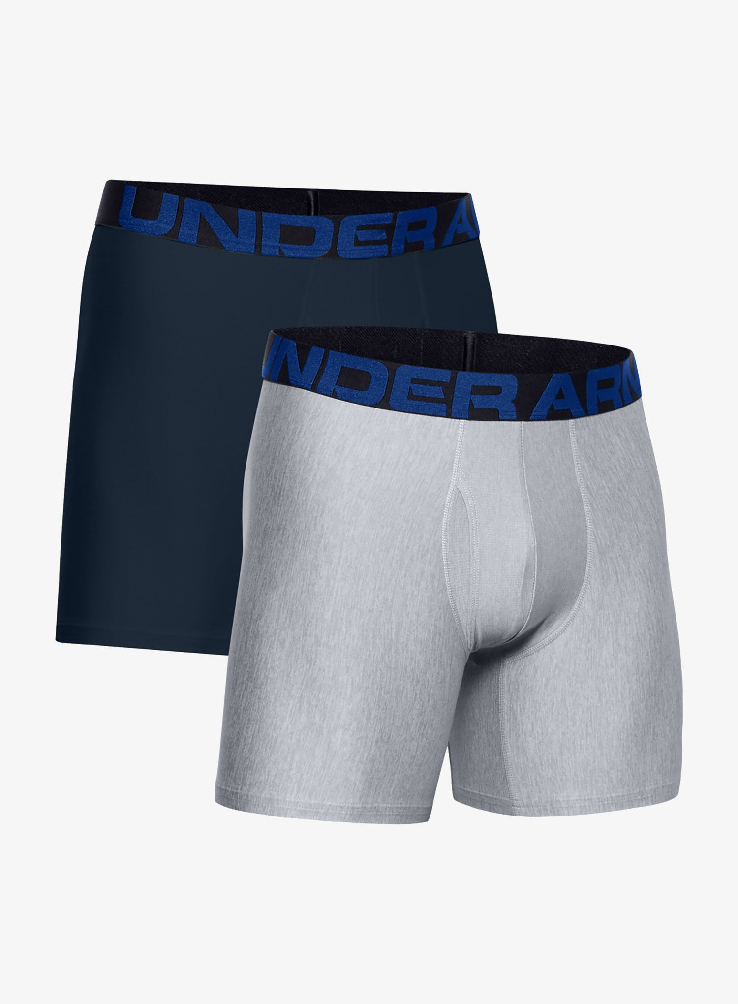 Termoaktivne bokserice Under Armour Tech 6in 2 Pack - academy/mod gray light heather
