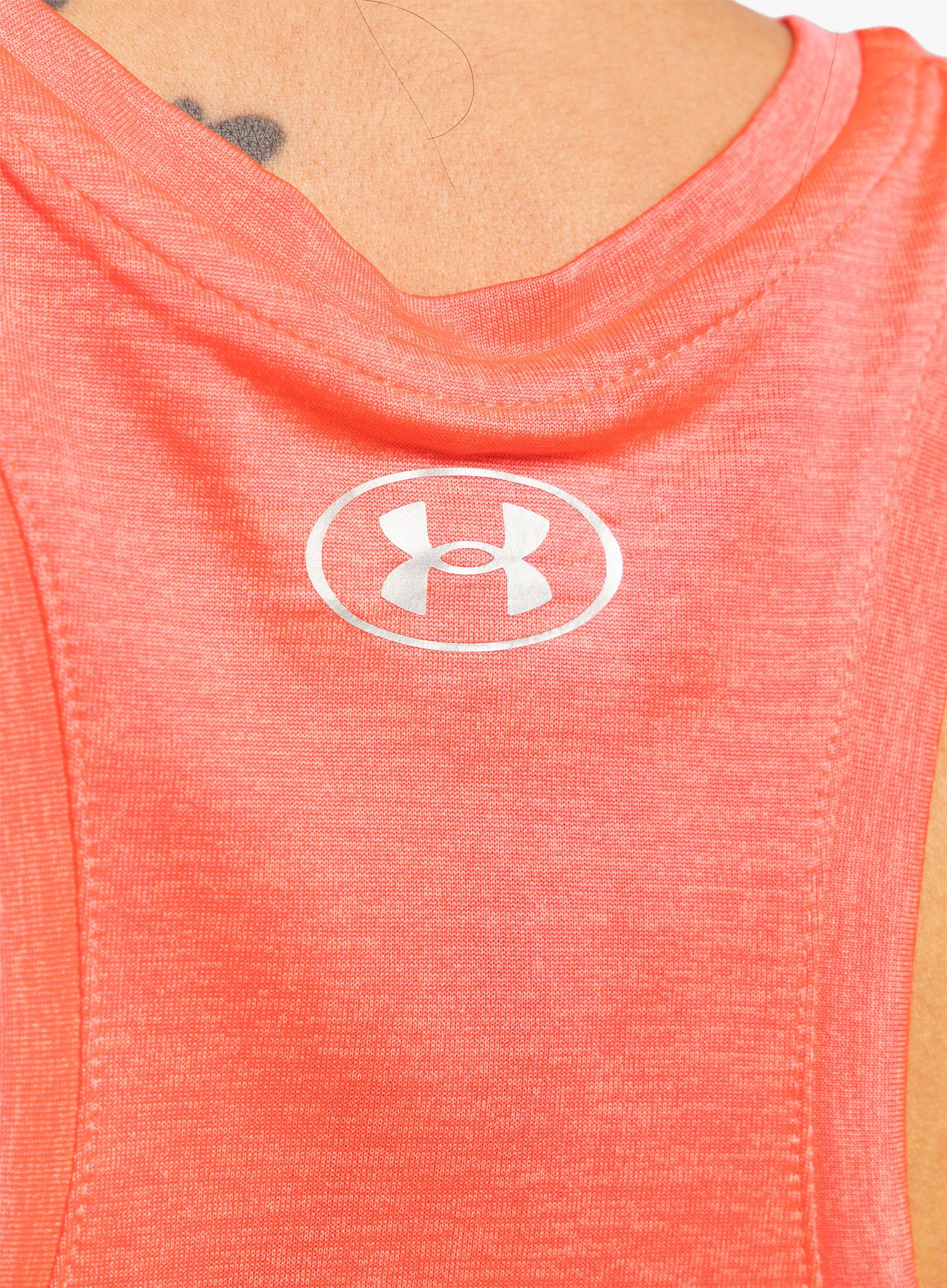 Ženski tank top Under Armour Tech Twist Tank - pink shock/white/metal. silver