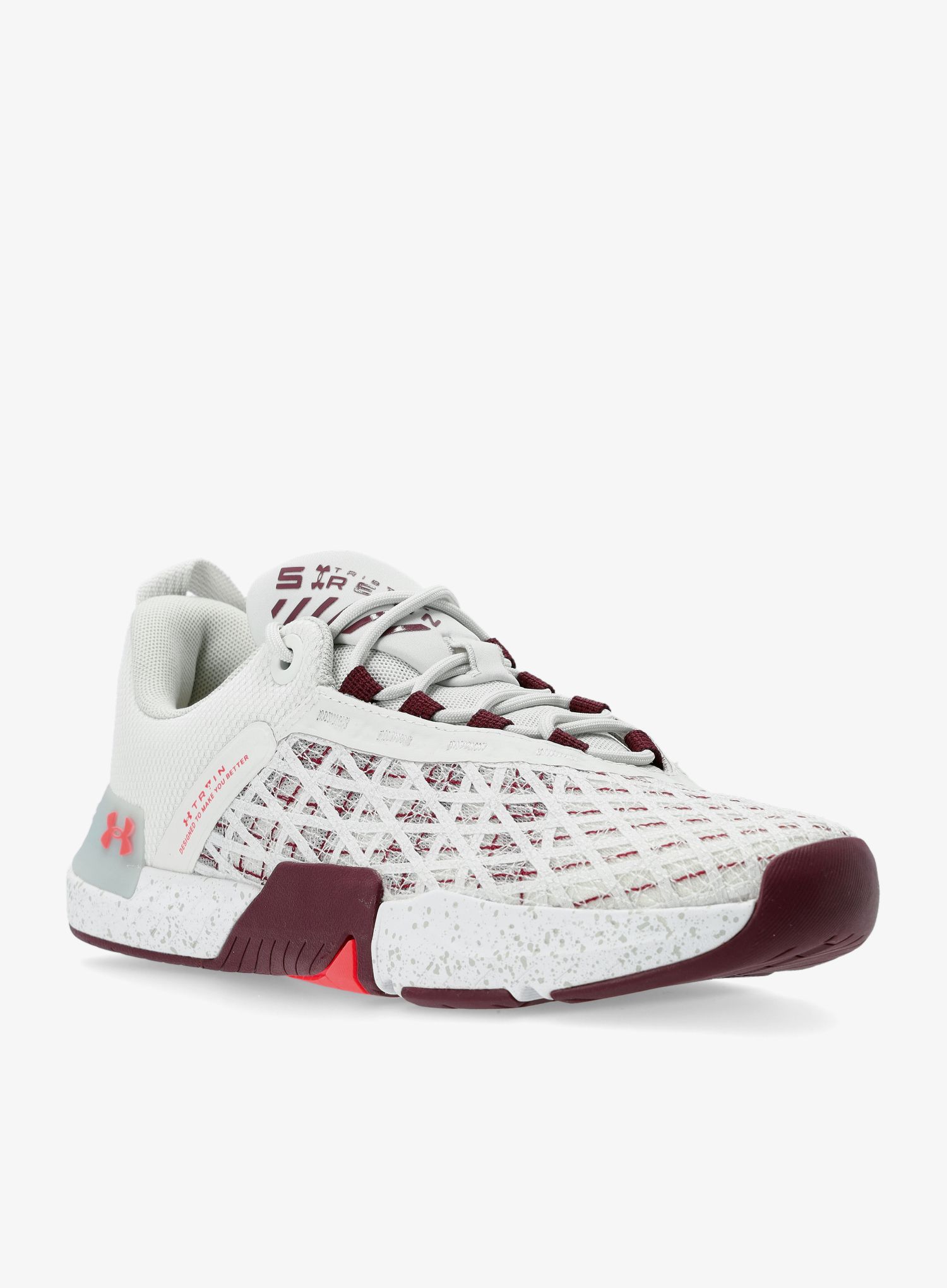 Muške cipele Under Armour TriBase Reign 5 - white clay/deep red/beta