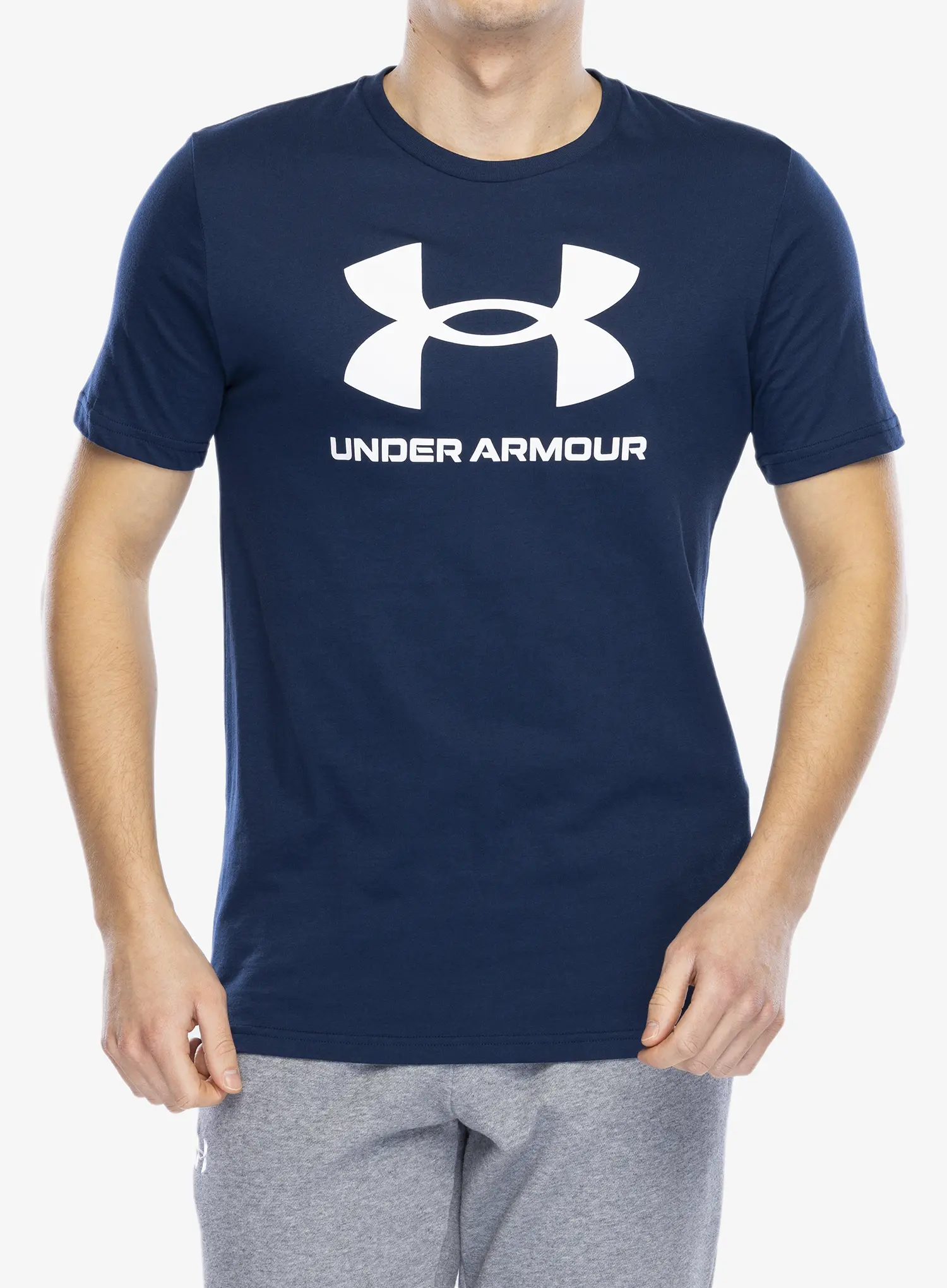 Majica s tiskom Under Armour UA Logo Short Sleeve - academy/white