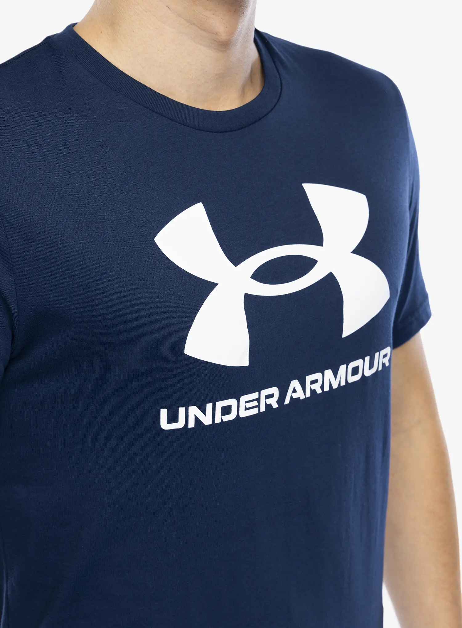 Majica s tiskom Under Armour UA Logo Short Sleeve - academy/white