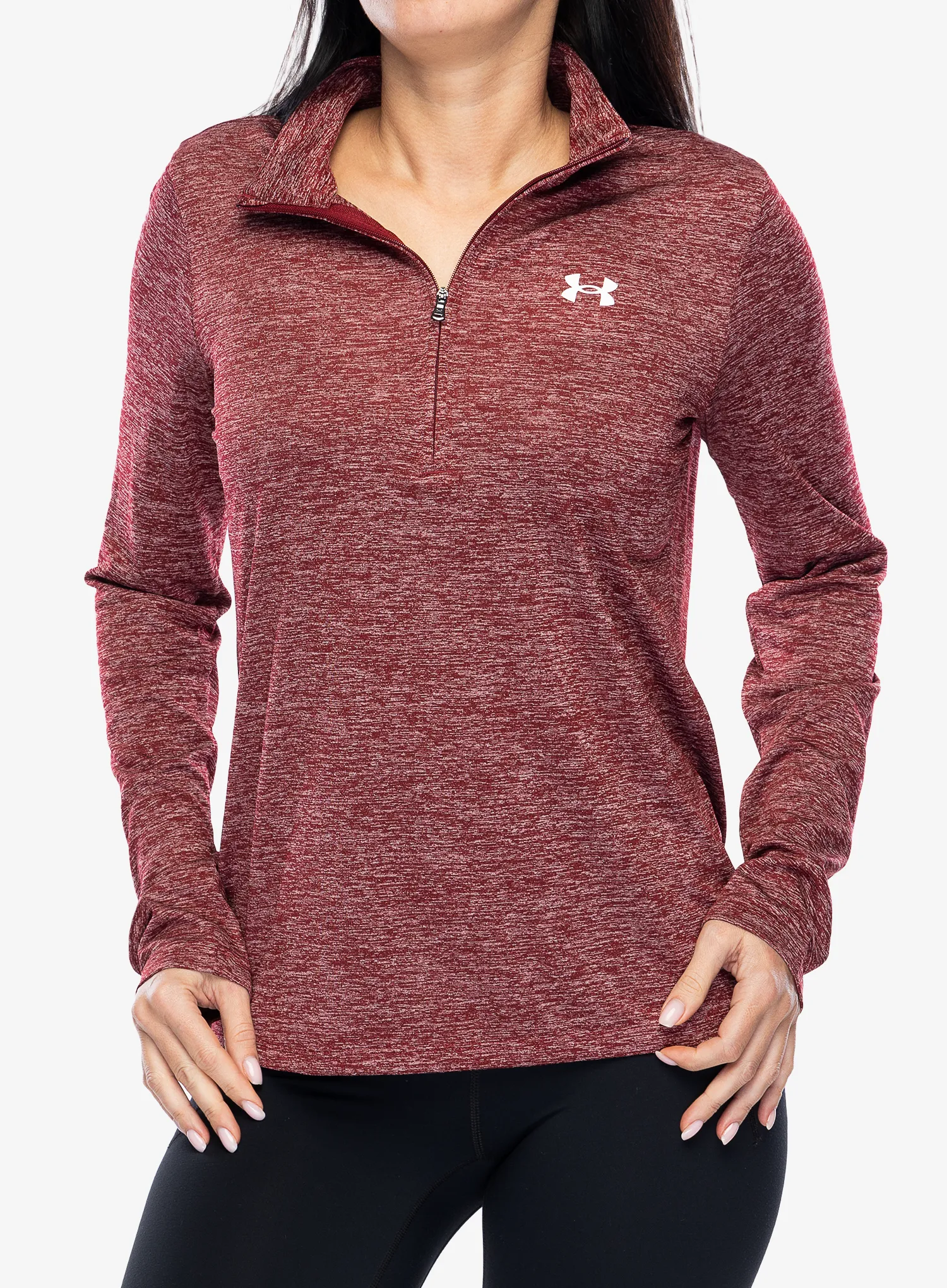 Ženska dukserica Under Armour UA Tech Twist 1/2 Zip - cardinal/white
