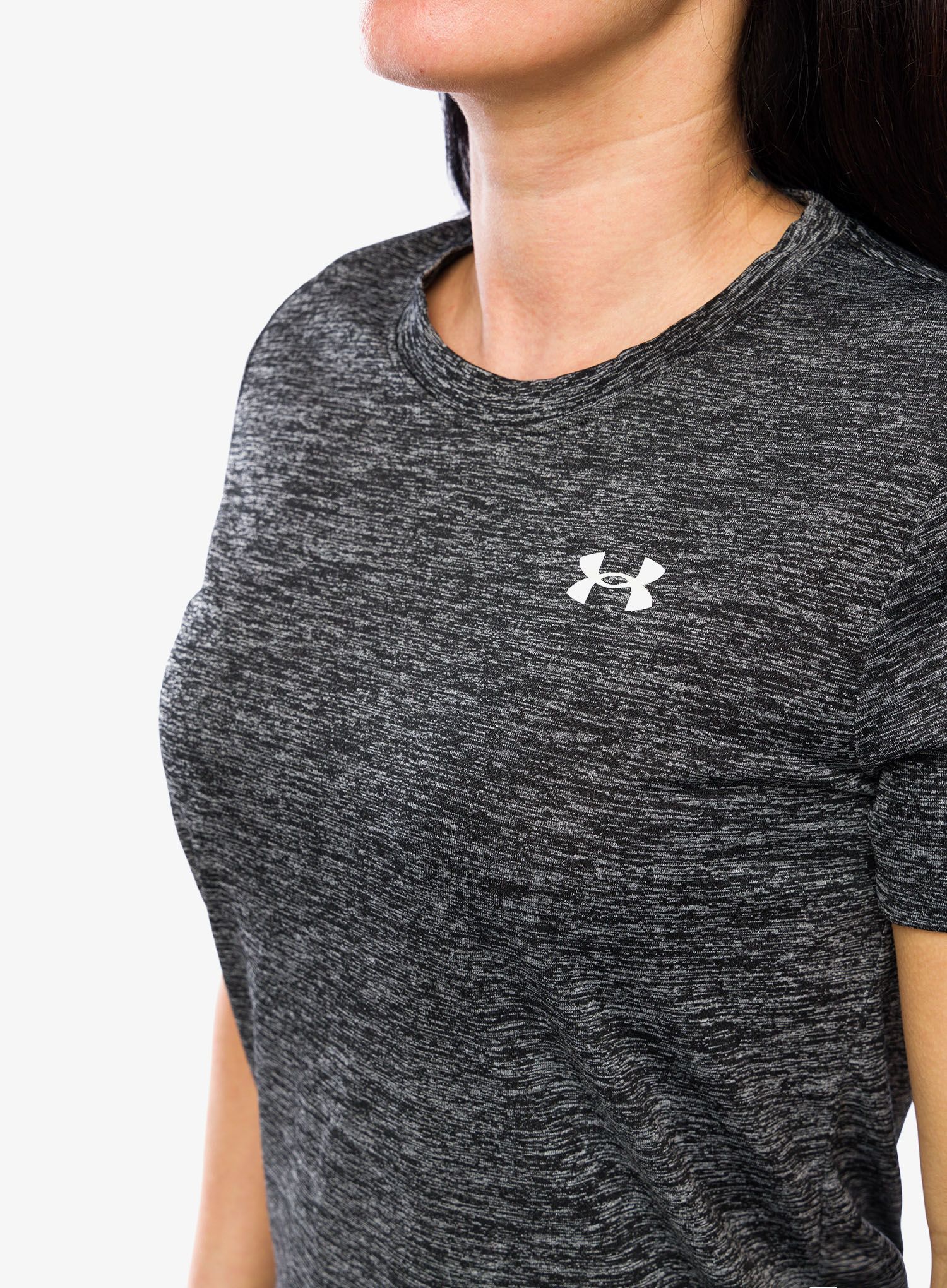 Ženska majica za trening Under Armour UA Tech Twist SS - black/white