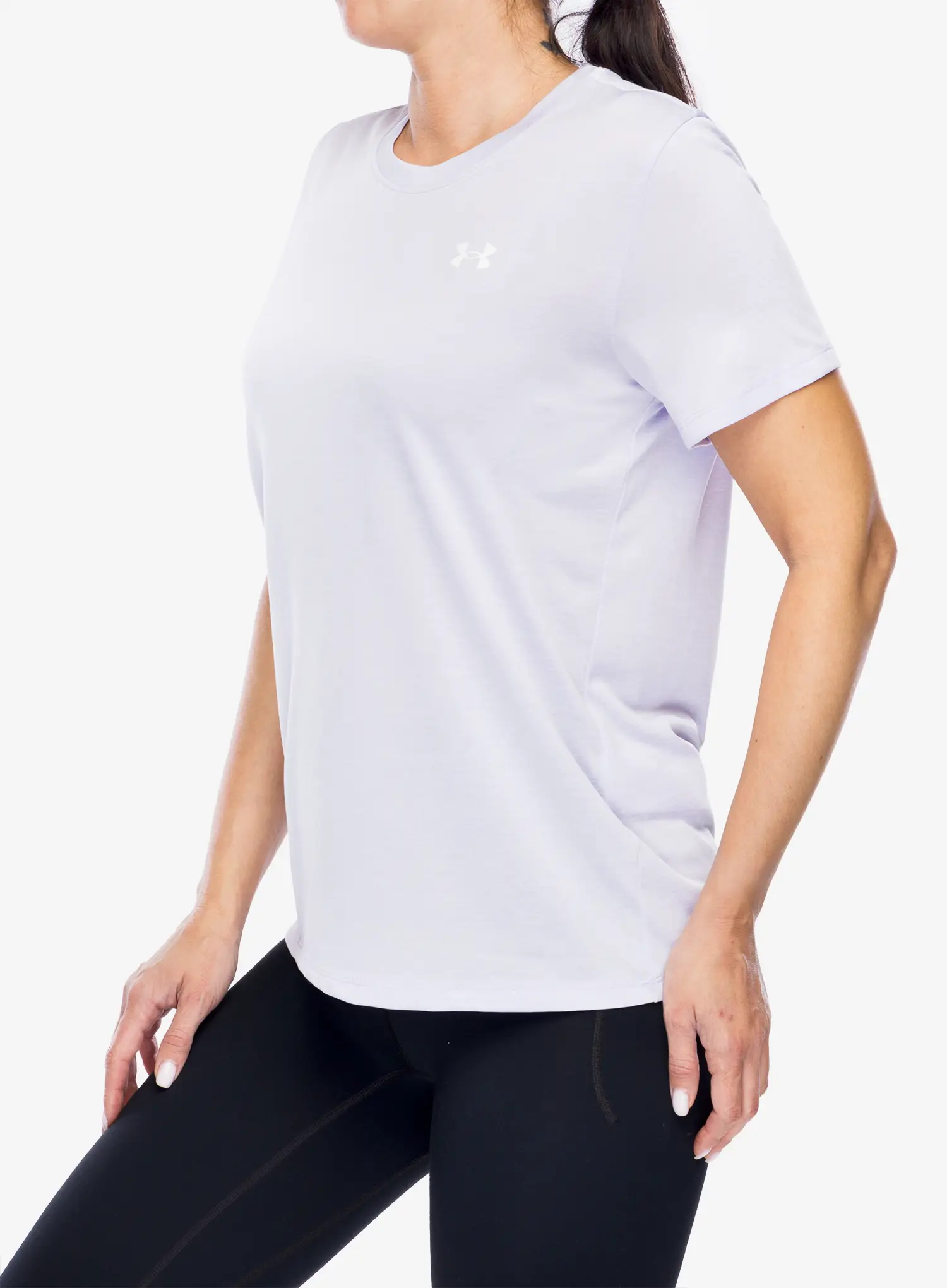 Ženska brzosušeća majica Under Armour UA Tech Twist SS - salt purple/white