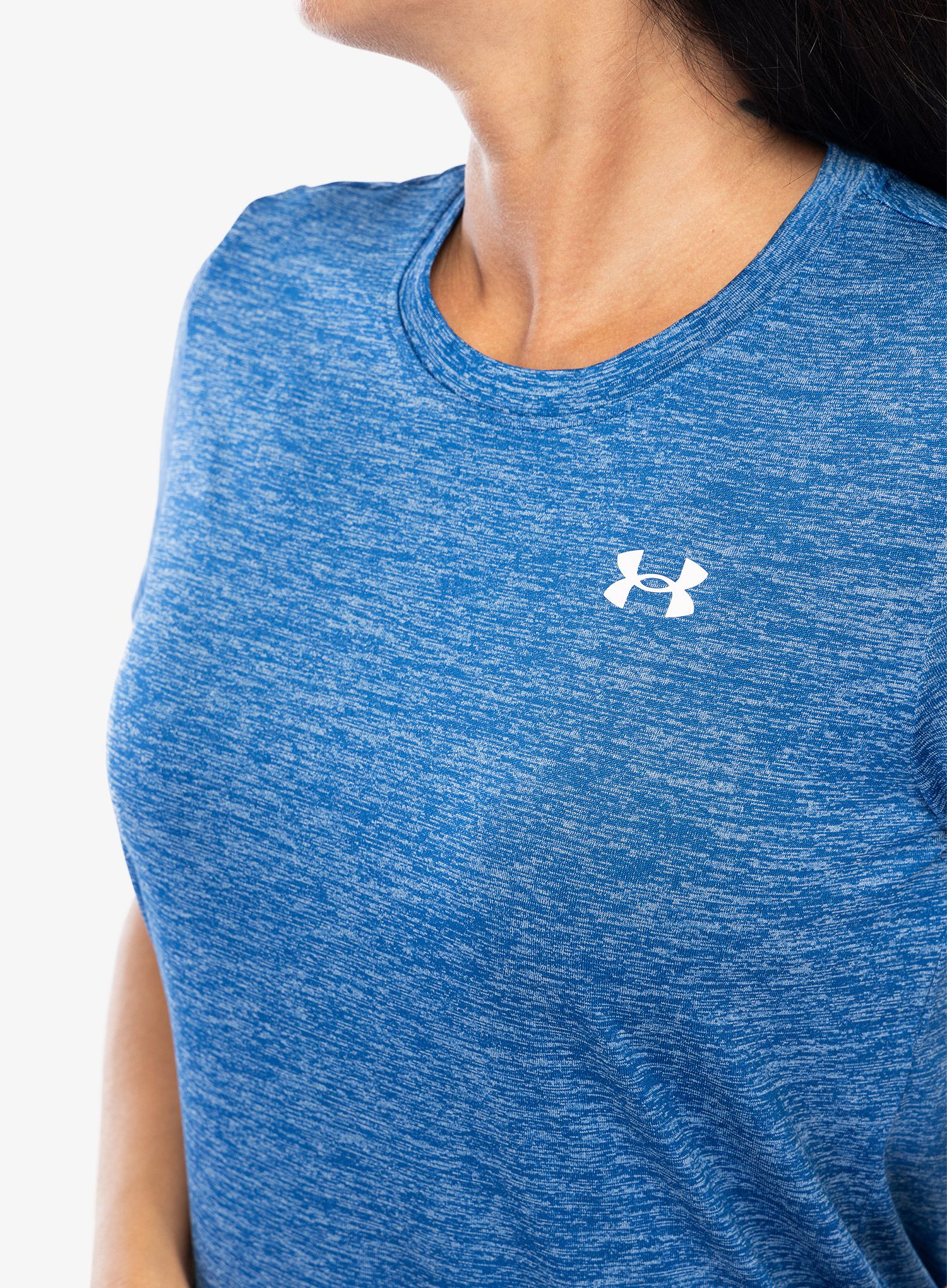 Ženska majica za trening Under Armour UA Tech Twist SS - tech blue/white