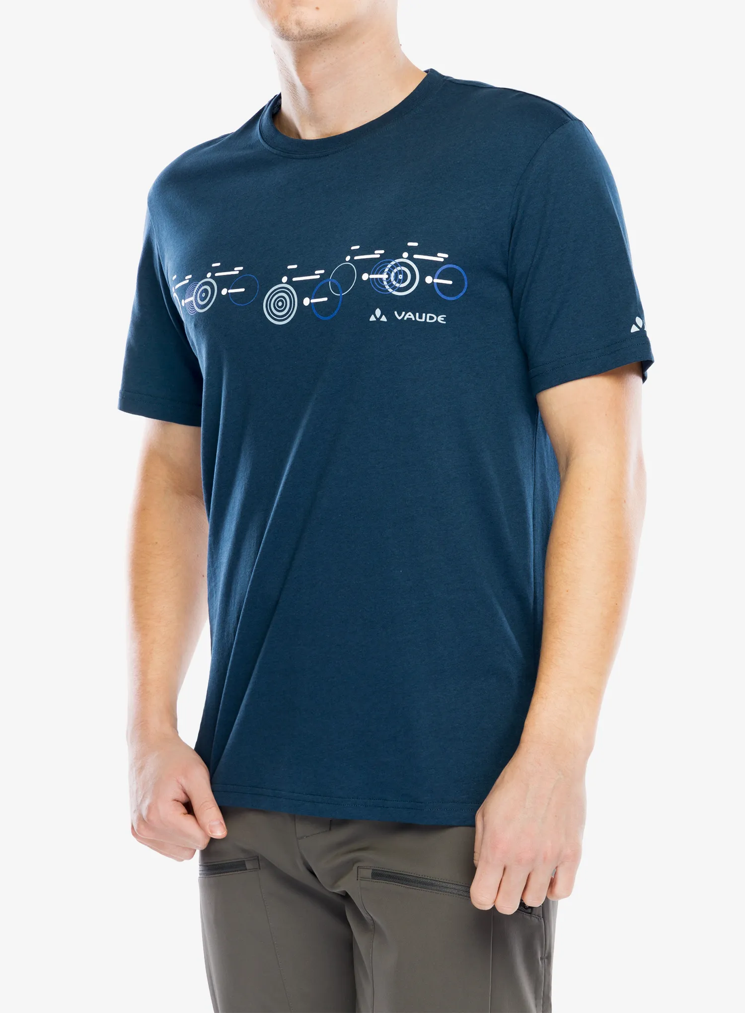 Pamučna majica Vaude Cyclist T-Shirt V - dark sea uni