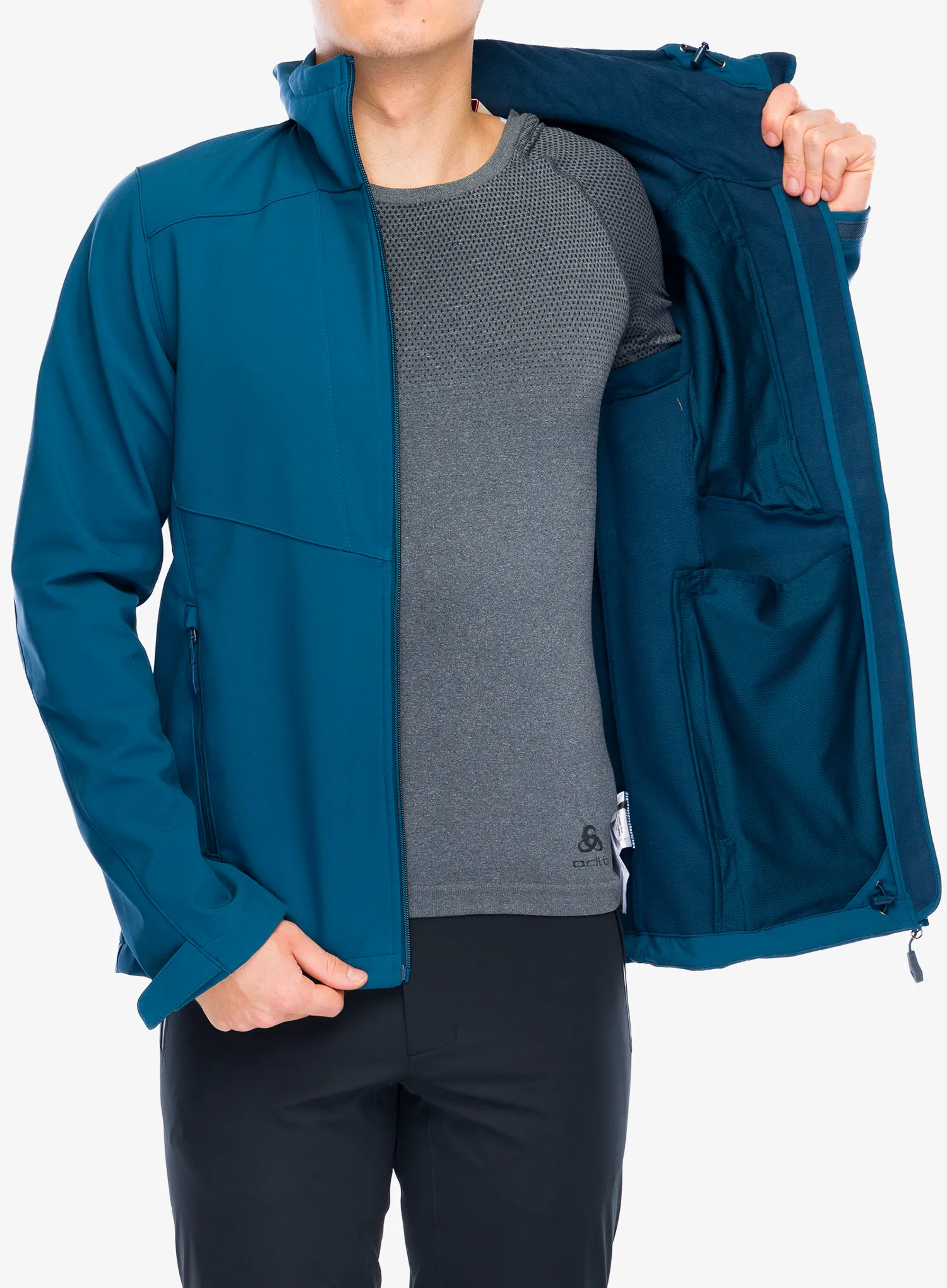Softshell jakna Vaude Cyclone Hooded Jacket - baltic sea