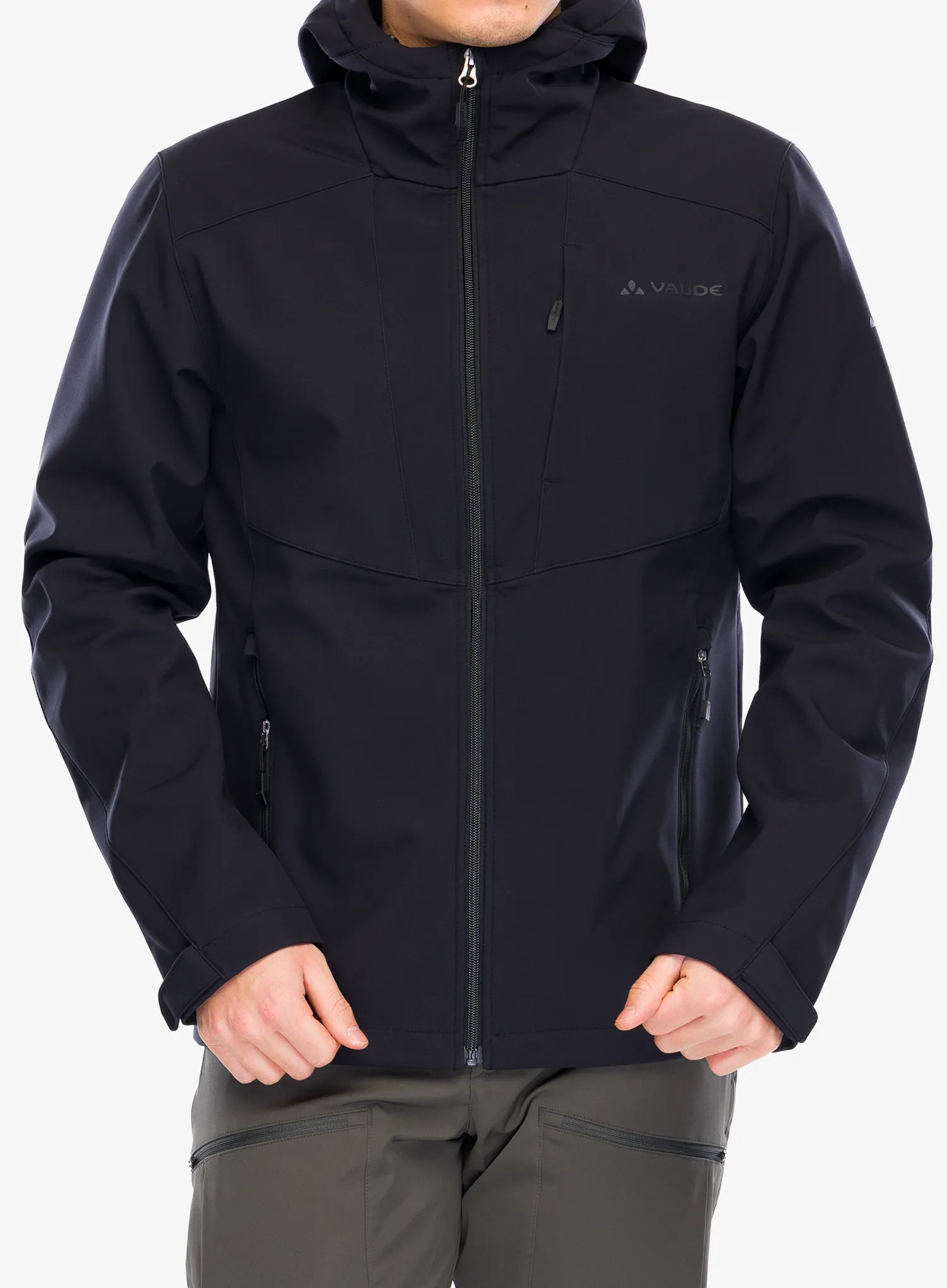 Softshell jakna Vaude Cyclone Hooded Jacket - black