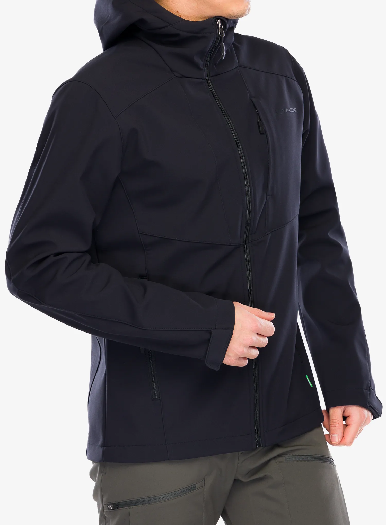 Softshell jakna Vaude Cyclone Hooded Jacket - black