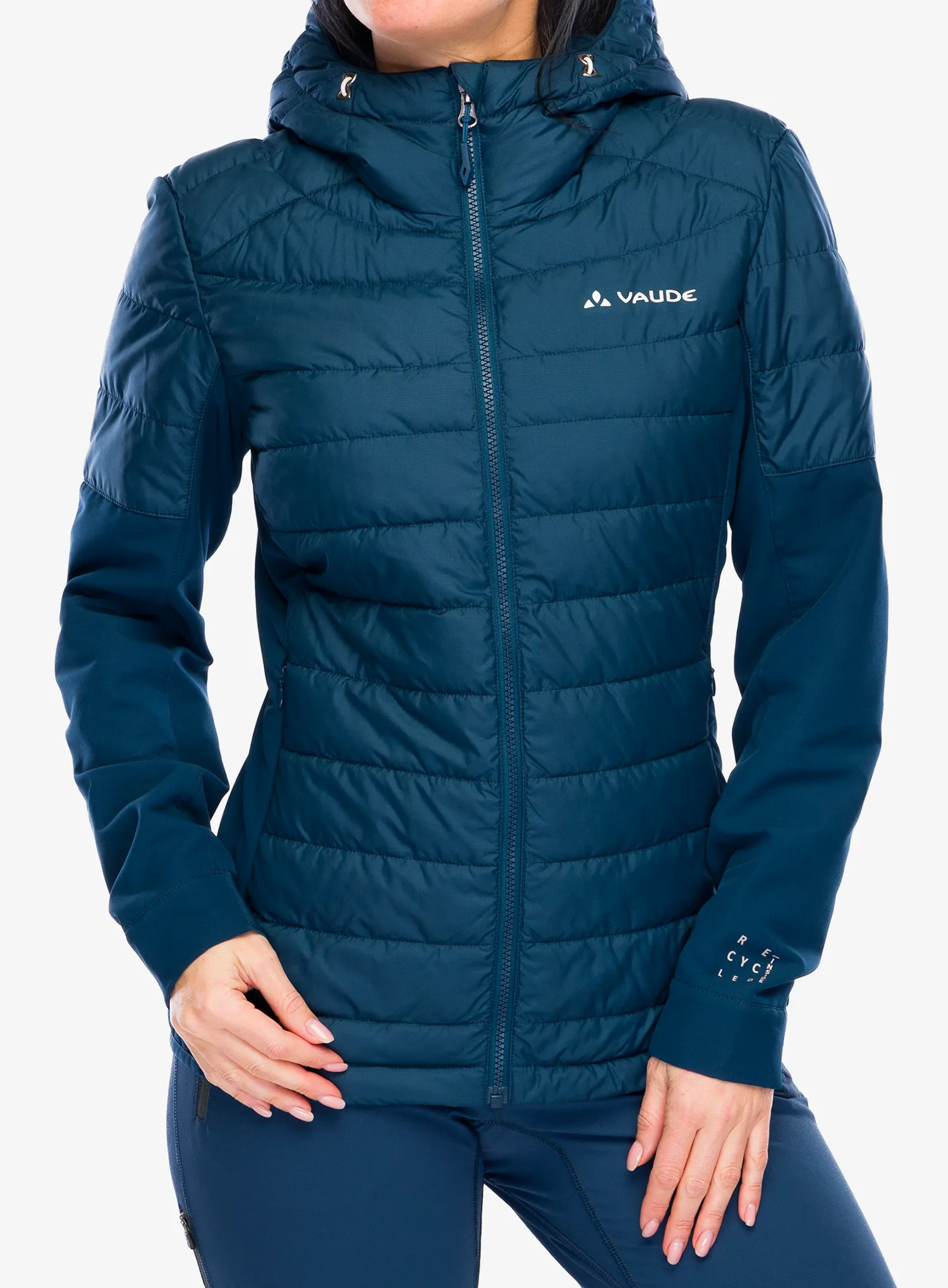Ženska hibridna jakna Vaude Elope Hybrid Jacket - dark sea
