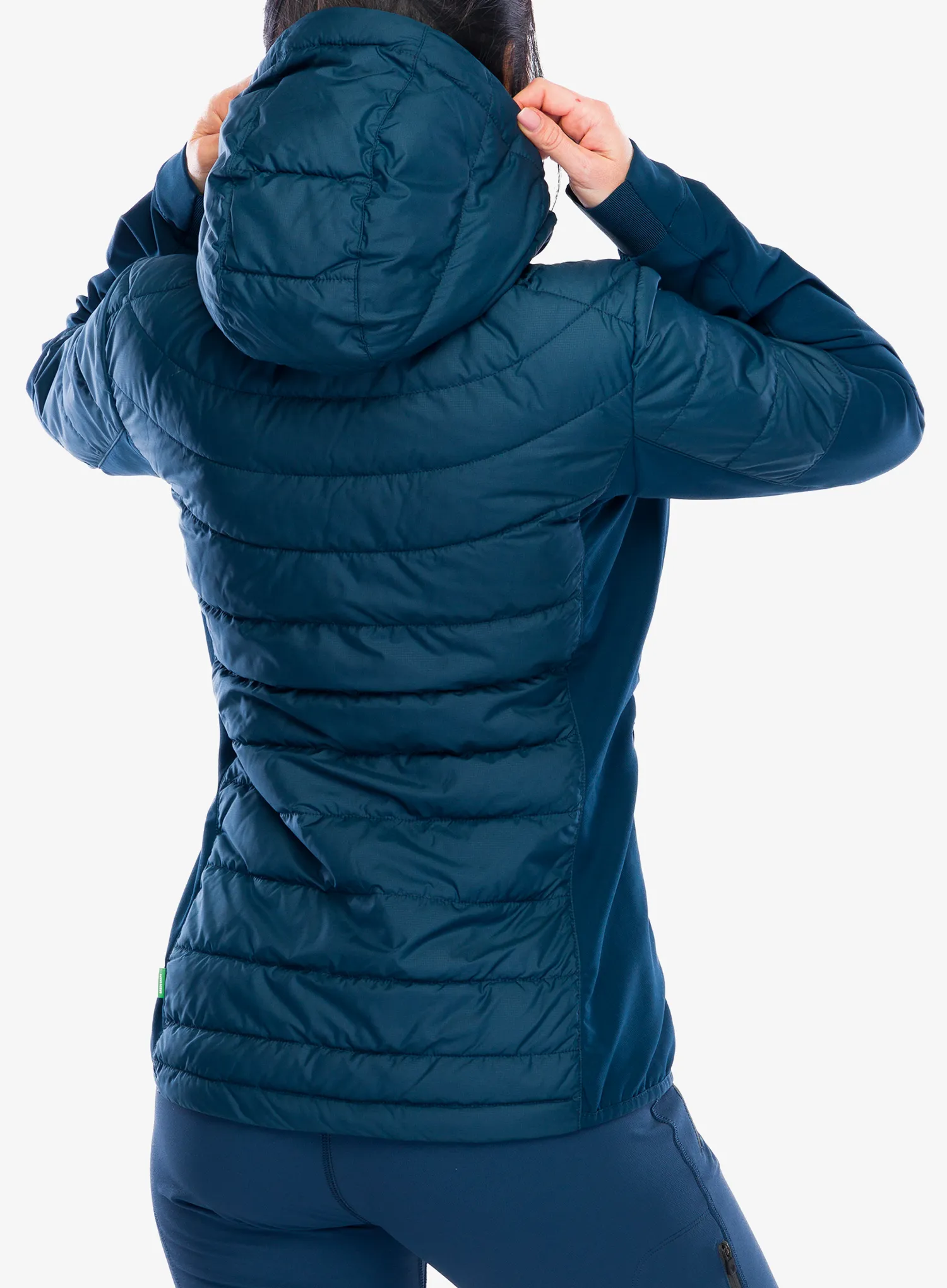 Ženska hibridna jakna Vaude Elope Hybrid Jacket - dark sea