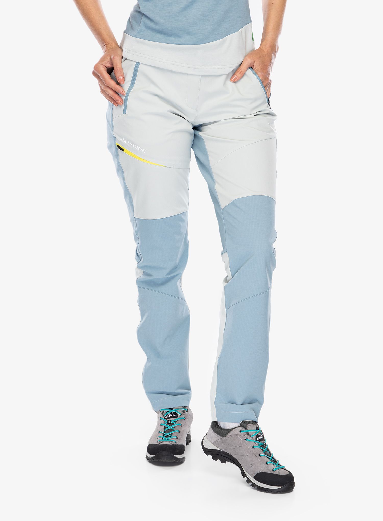 Ženske planinarske hlače Vaude Elope Pants - light grey