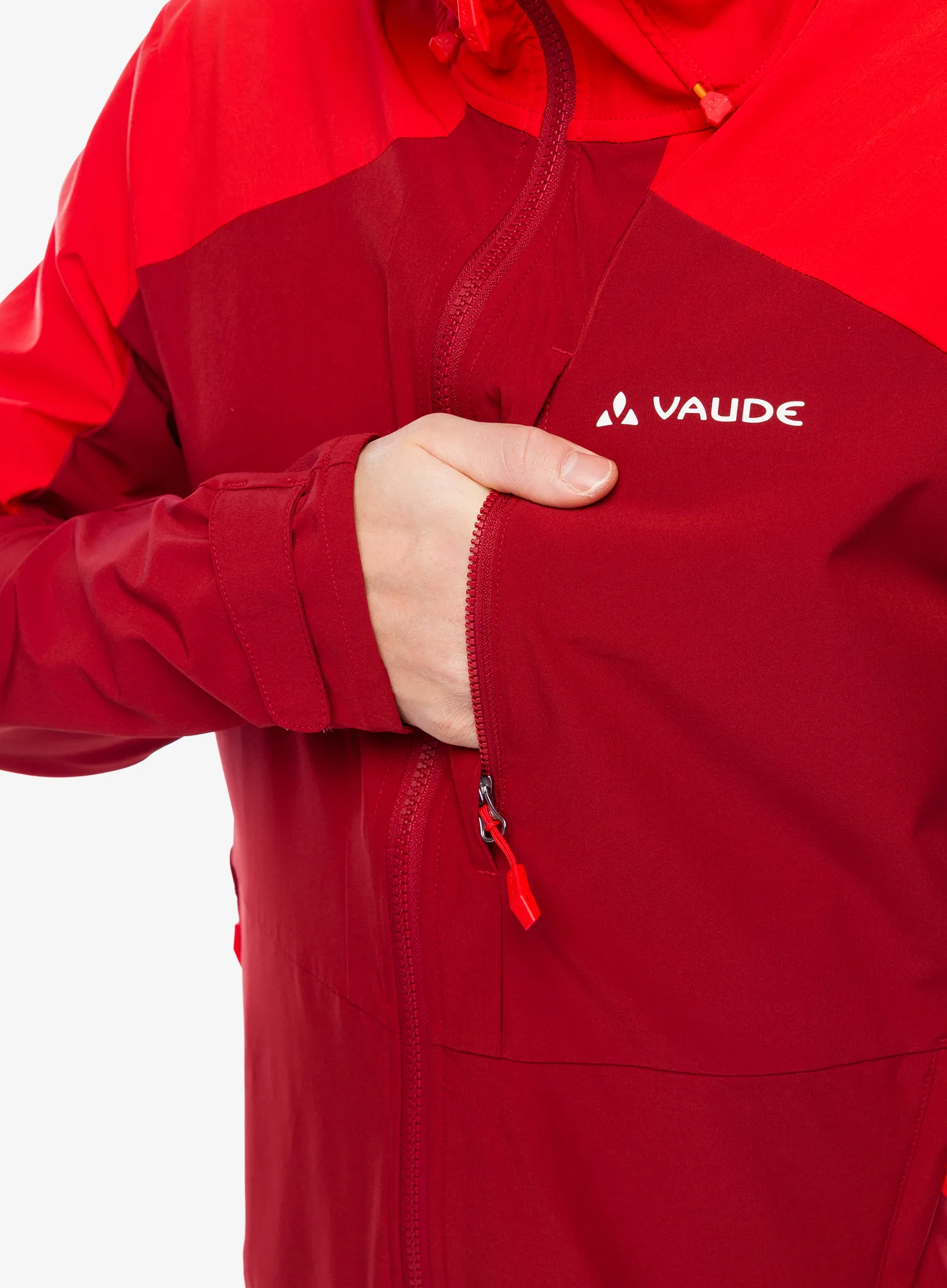 Softshell jakna Vaude Elope Wind Jacket - carmine