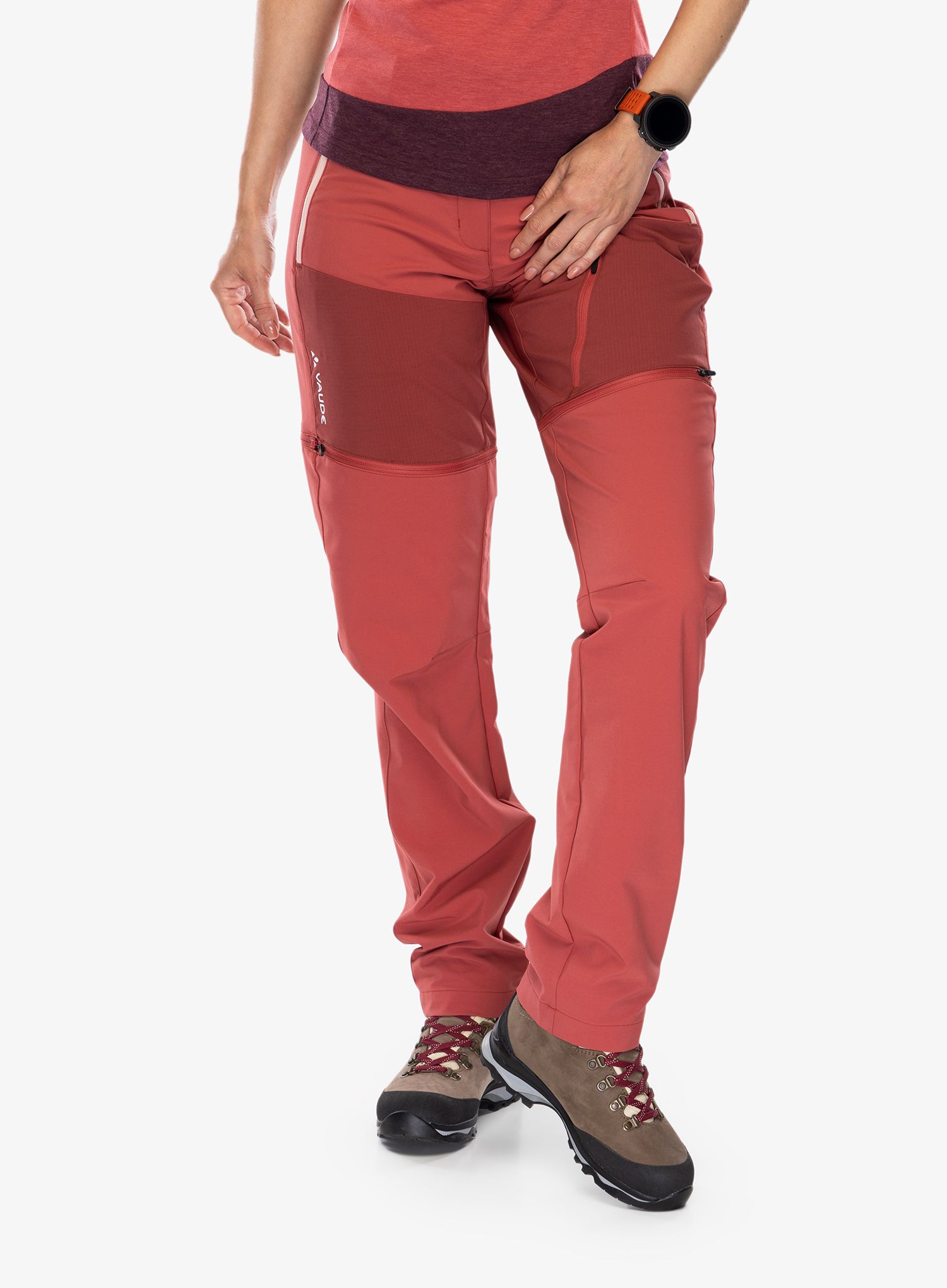 Ženske planinarske hlače Vaude Elope ZO Pants - brick