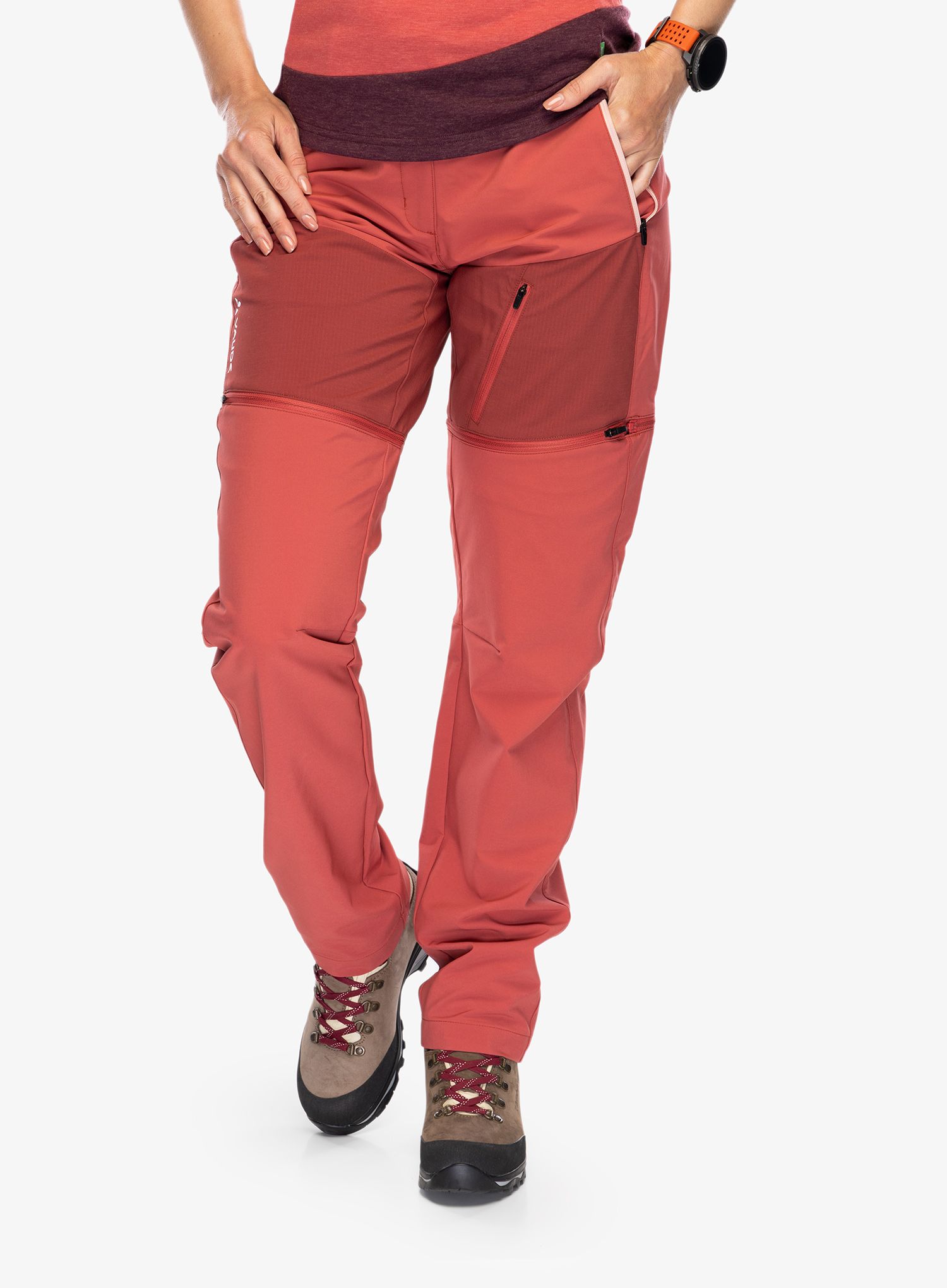 Ženske planinarske hlače Vaude Elope ZO Pants - brick