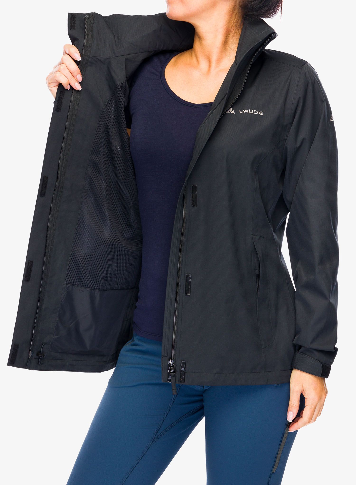 Ženska kišna jakna Vaude Escape Light Jacket - black