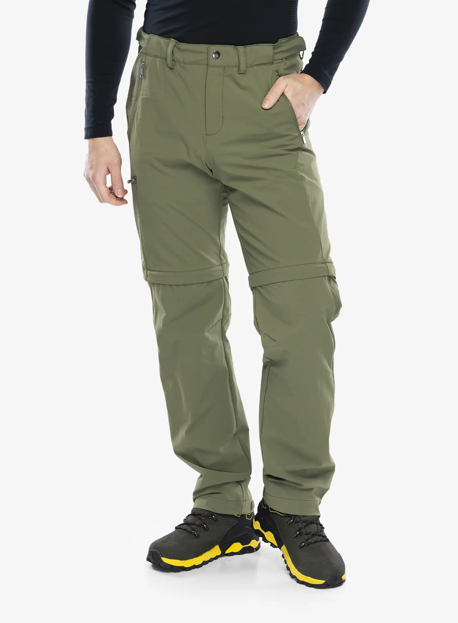 Hlače s odvojivim nogavicama Vaude Farley Stretch T-Zip Pants III - cedar wood
