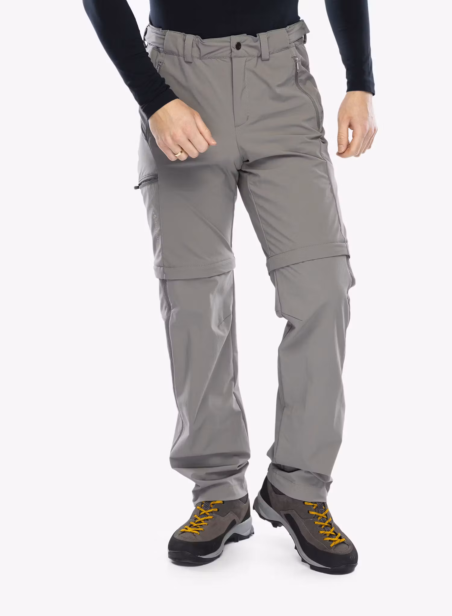 Hlače s odvojivim nogavicama Vaude Farley Stretch T-Zip Pants III - stone grey
