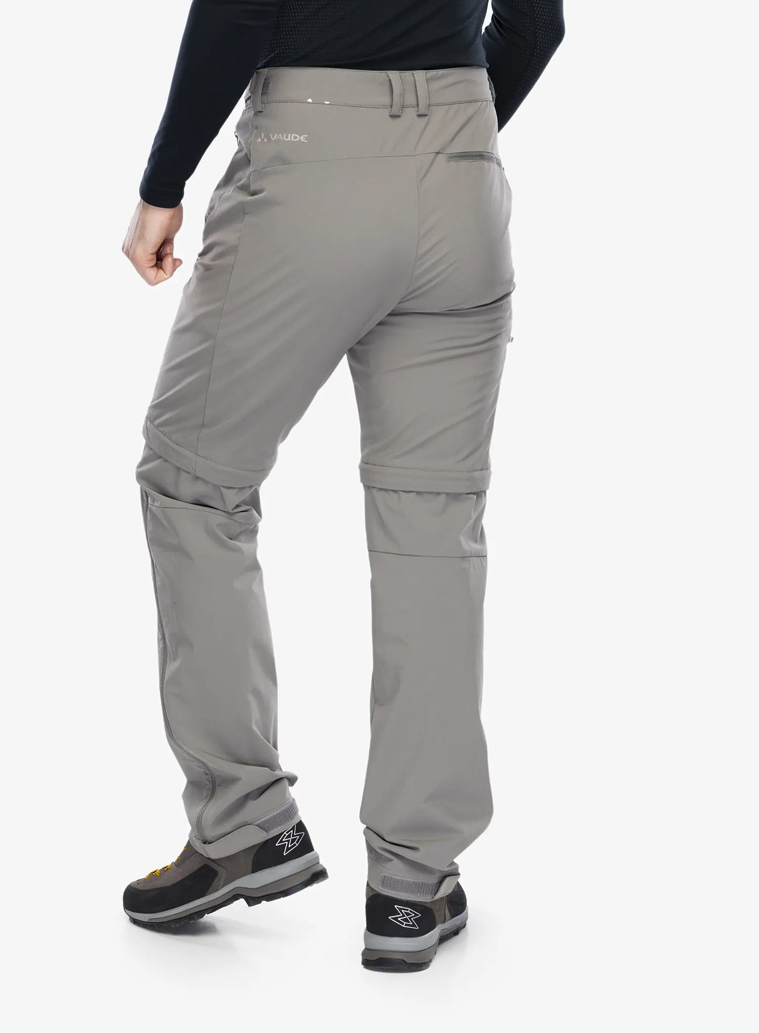 Hlače s odvojivim nogavicama Vaude Farley Stretch T-Zip Pants III - stone grey